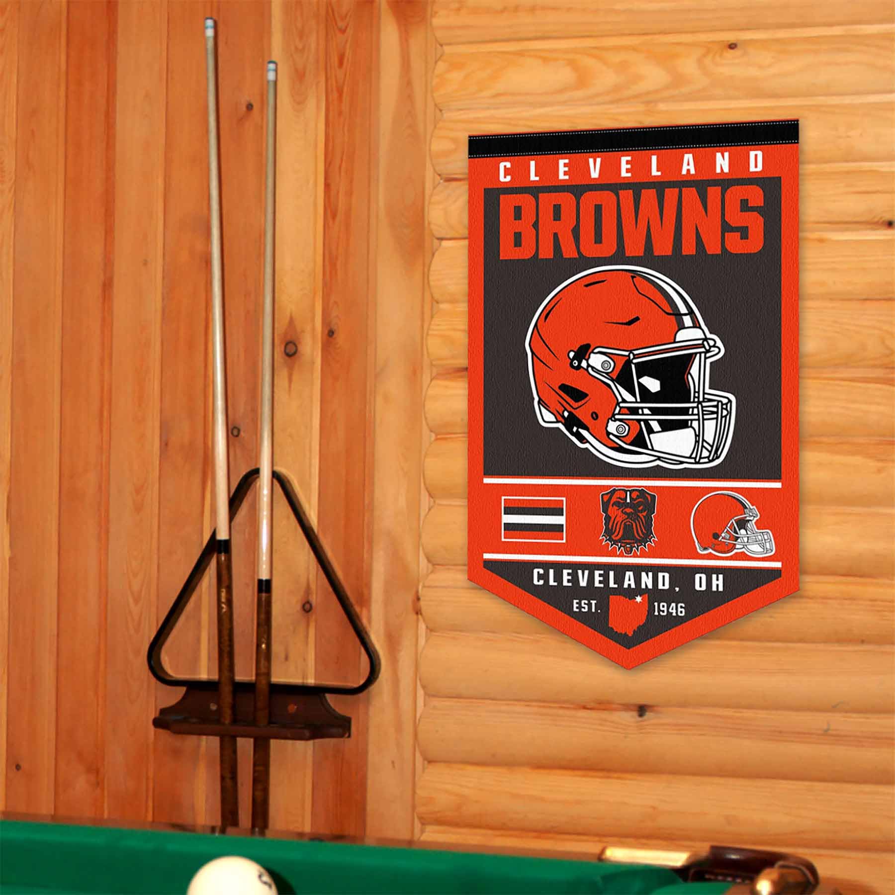 WinCraft Cleveland Browns Heritage History Banner Pennant - Sports Collectibles, Sports Memorabilia, Sports Fan Shop, Sports Gifts