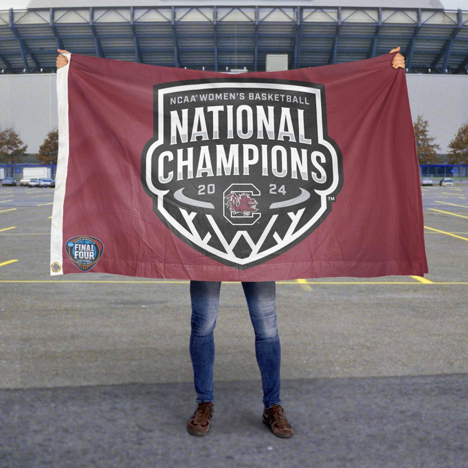 WinCraft South Carolina Gamecocks Womens Basketball National Champions 2024 Flag 3x5 Banner - Sports Collectibles, Sports Memorabilia, Sports Fan Shop, Sports Gifts