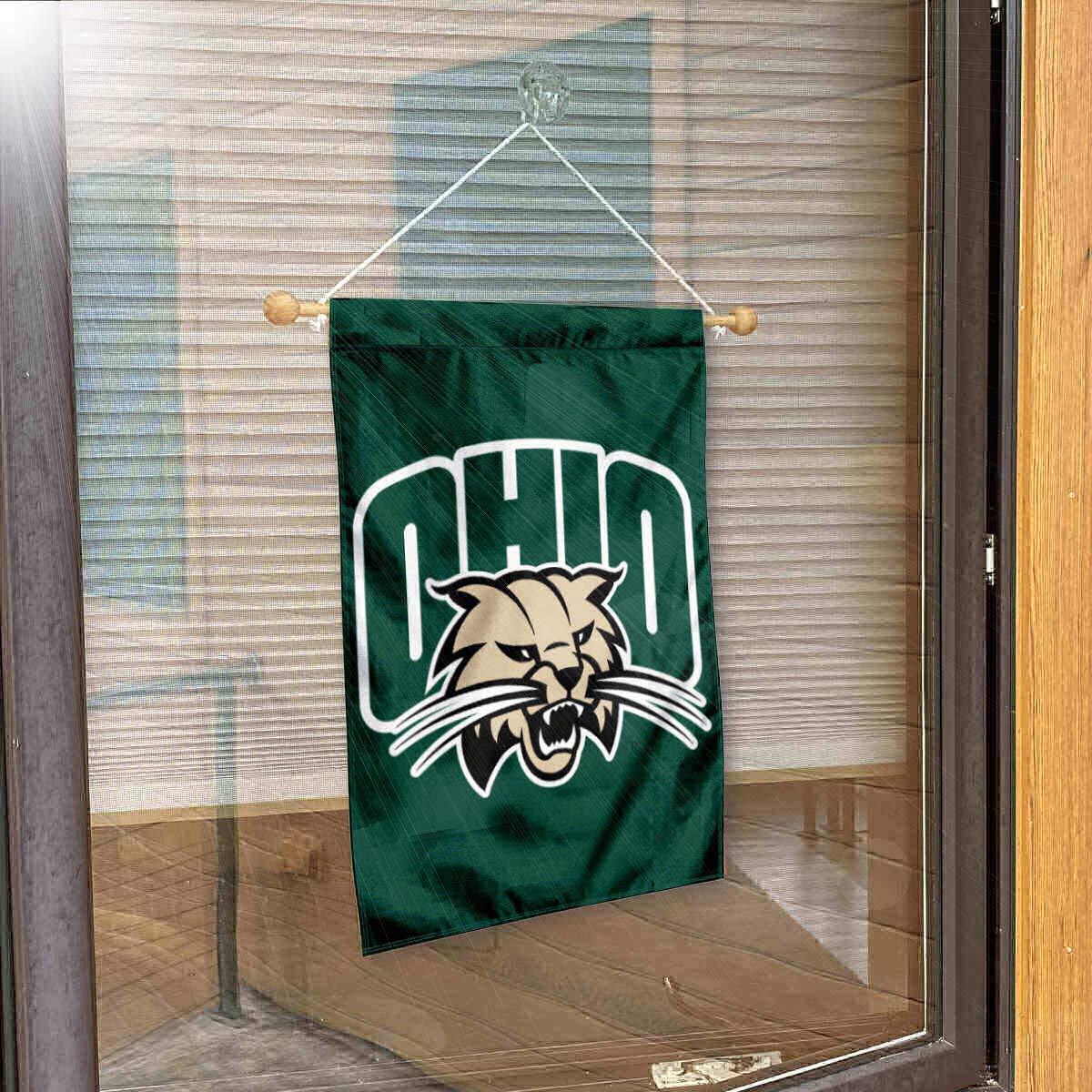College Flags & Banners Co. Ohio Bobcats Banner for Windows Doors and Walls - Sports Collectibles, Sports Memorabilia, Sports Fan Shop, Sports Gifts