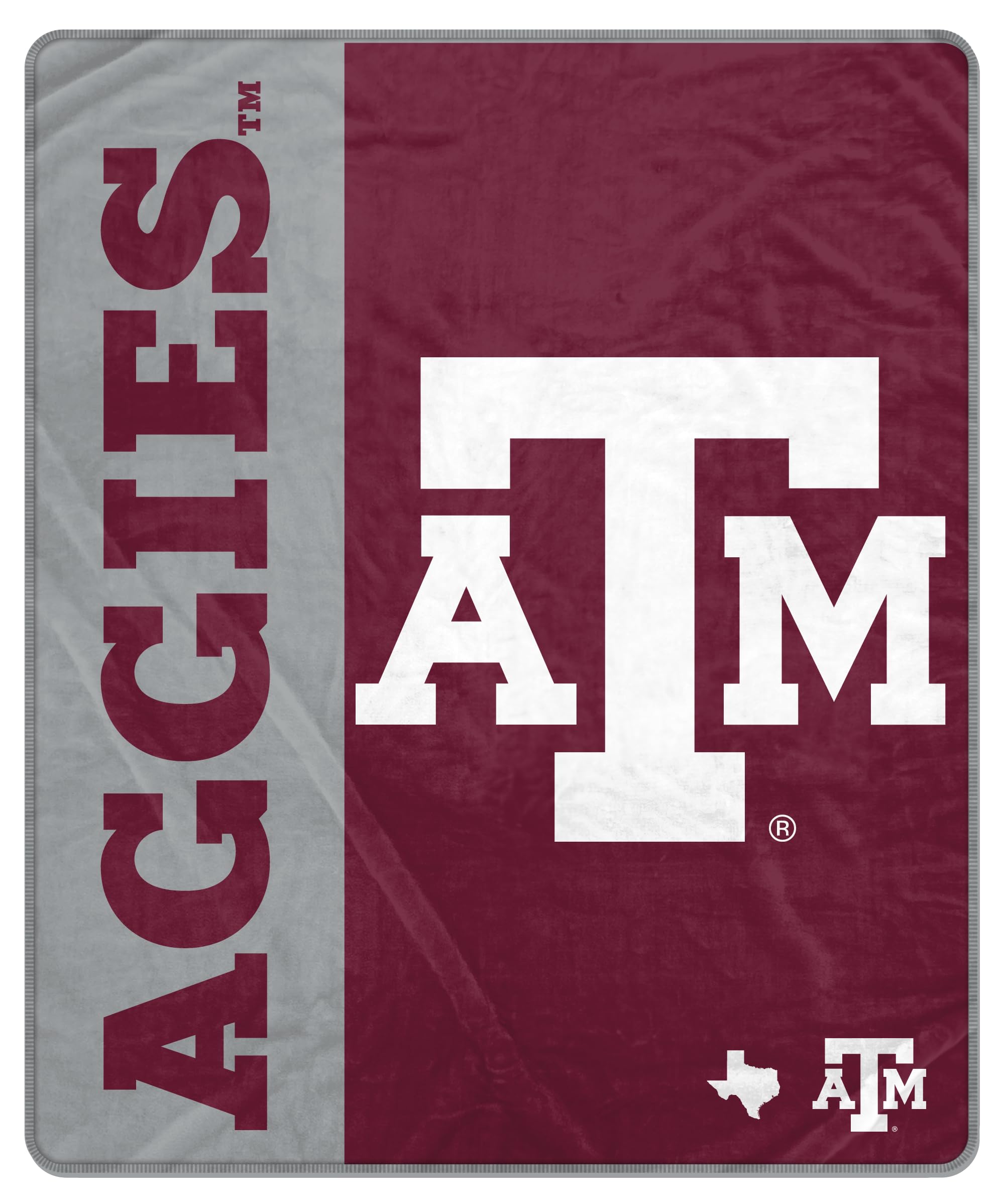 Proformance Home NCAA Texas A&M Aggies Endzone Ultra Soft Tailgate Throw - Sports Gifts, Sports Memorabilia, Sports Collectibles, Fan Shop