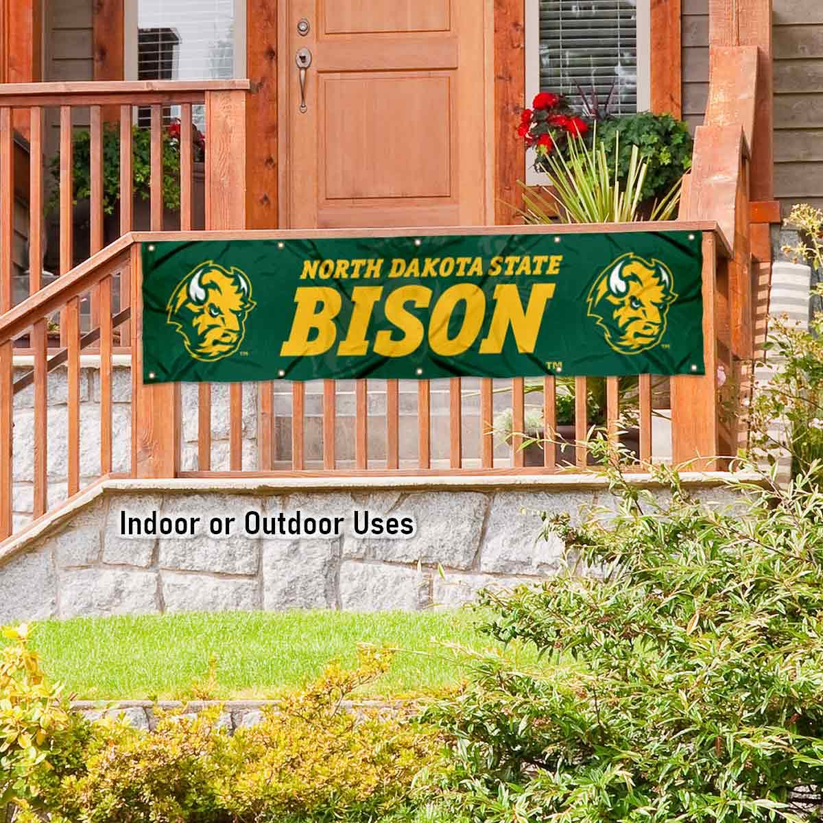 College Flags & Banners Co. North Dakota State Bison Large 2x8 Foot Banner - Sports Collectibles, Sports Memorabilia, Sports Fan Shop, Sports Gifts