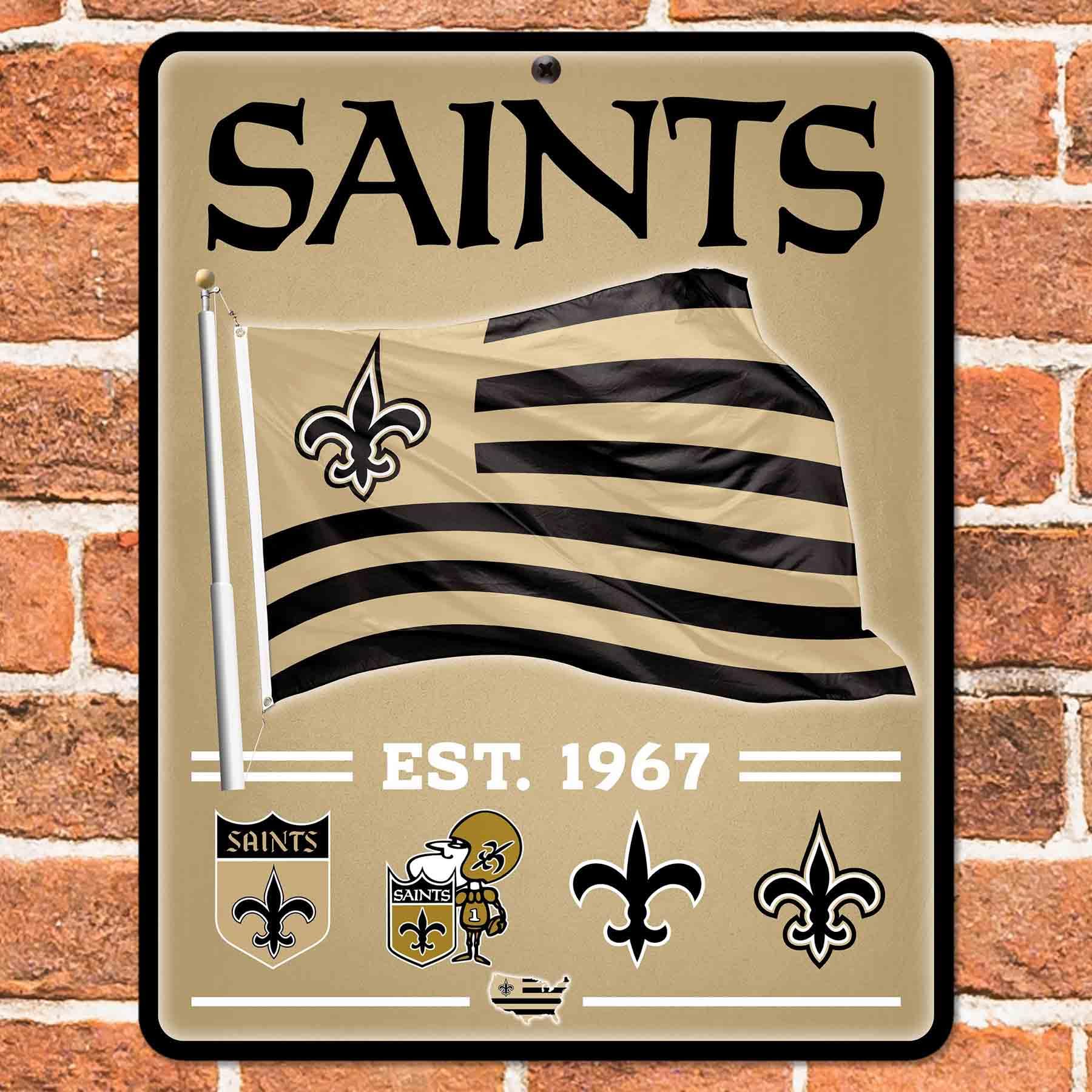 WinCraft New Orleans Saints Americana Banner Flag Sign - Sports Collectibles, Sports Memorabilia, Sports Fan Shop, Sports Gifts