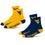 For Bare Feet NCAA West Virginia Mountaineers Quarter Sock Two Pack Team Colors Large - Sports Gifts, Sports Memorabilia, Sports Collectibles, Fan Shop