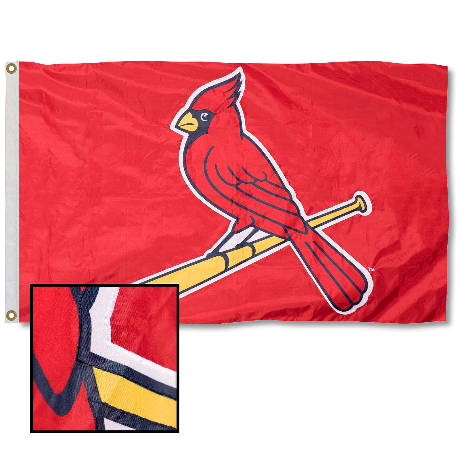 WinCraft St. Louis Cardinals Embroidered Nylon Flag - Sports Collectibles, Sports Memorabilia, Sports Fan Shop, Sports Gifts