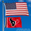 WinCraft Houston Texans Logo 2x3 Foot Small Flag - Sports Collectibles, Sports Memorabilia, Sports Fan Shop, Sports Gifts