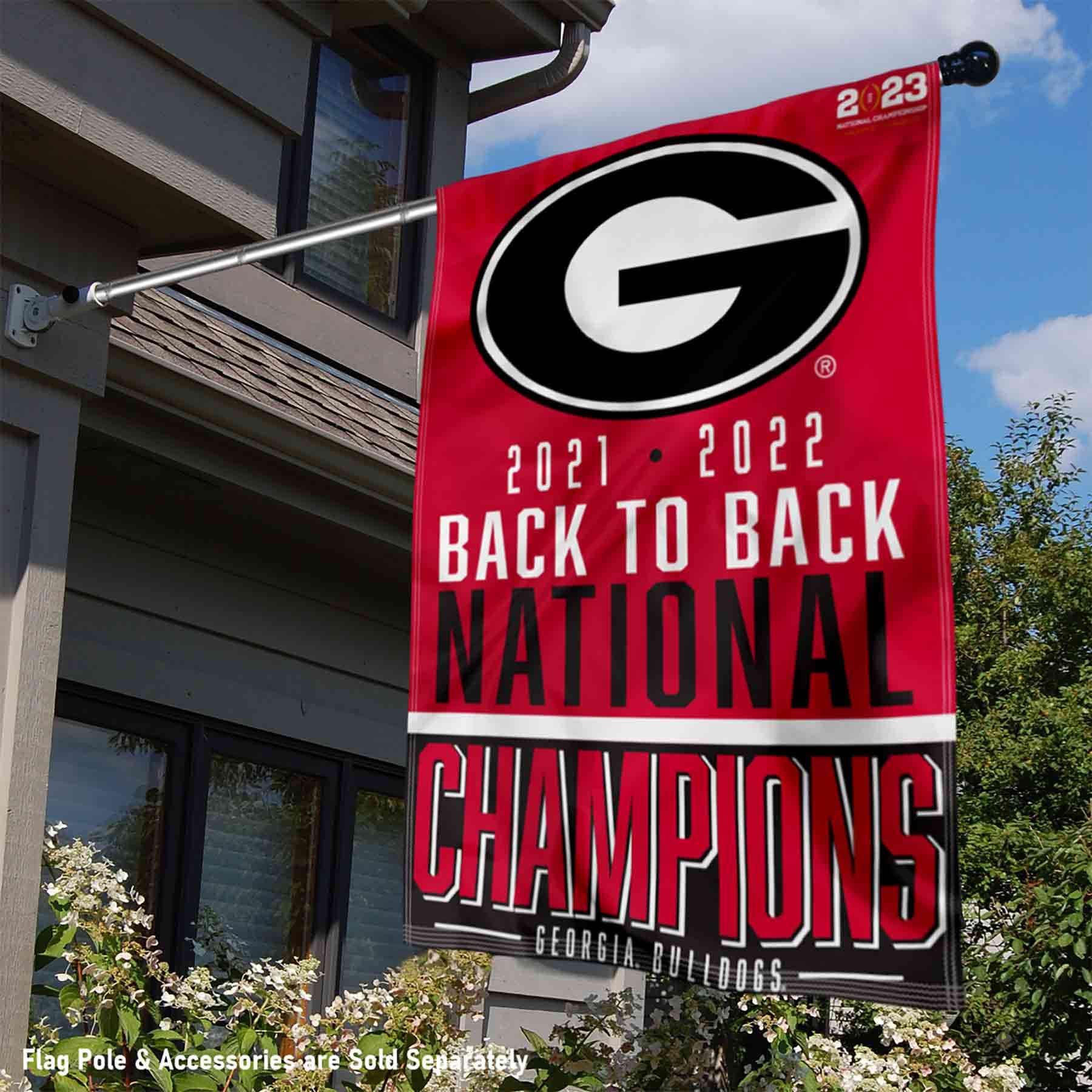 WinCraft Georgia Bulldogs 2022 College Football National Champions Banner Vertical Flag - Sports Collectibles, Sports Memorabilia, Sports Fan Shop, Sports Gifts