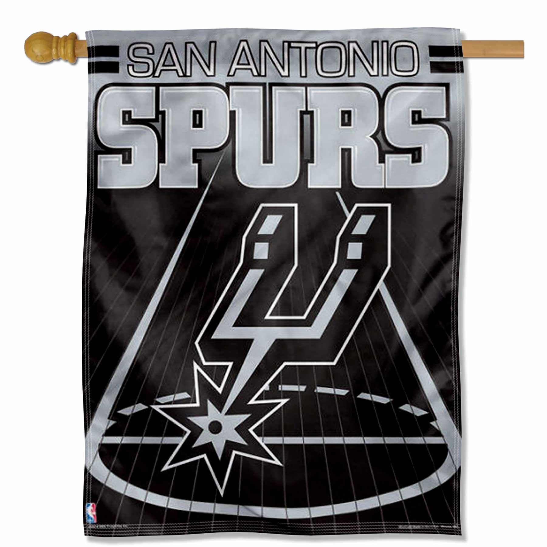 WinCraft San Antonio Spurs Court House Banner Flag - Sports Collectibles, Sports Memorabilia, Sports Fan Shop, Sports Gifts