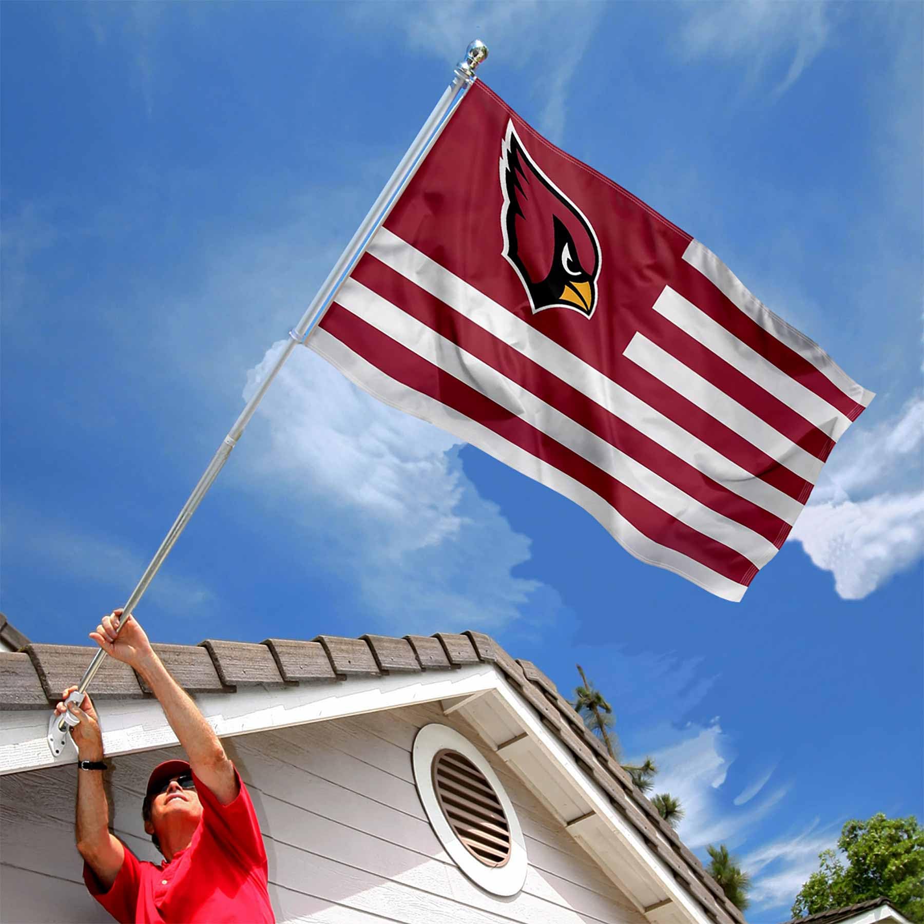WinCraft Arizona Cardinals Nation Americana Flag Outdoor Indoor 3x5 Foot Banner - Sports Collectibles, Sports Memorabilia, Sports Fan Shop, Sports Gifts