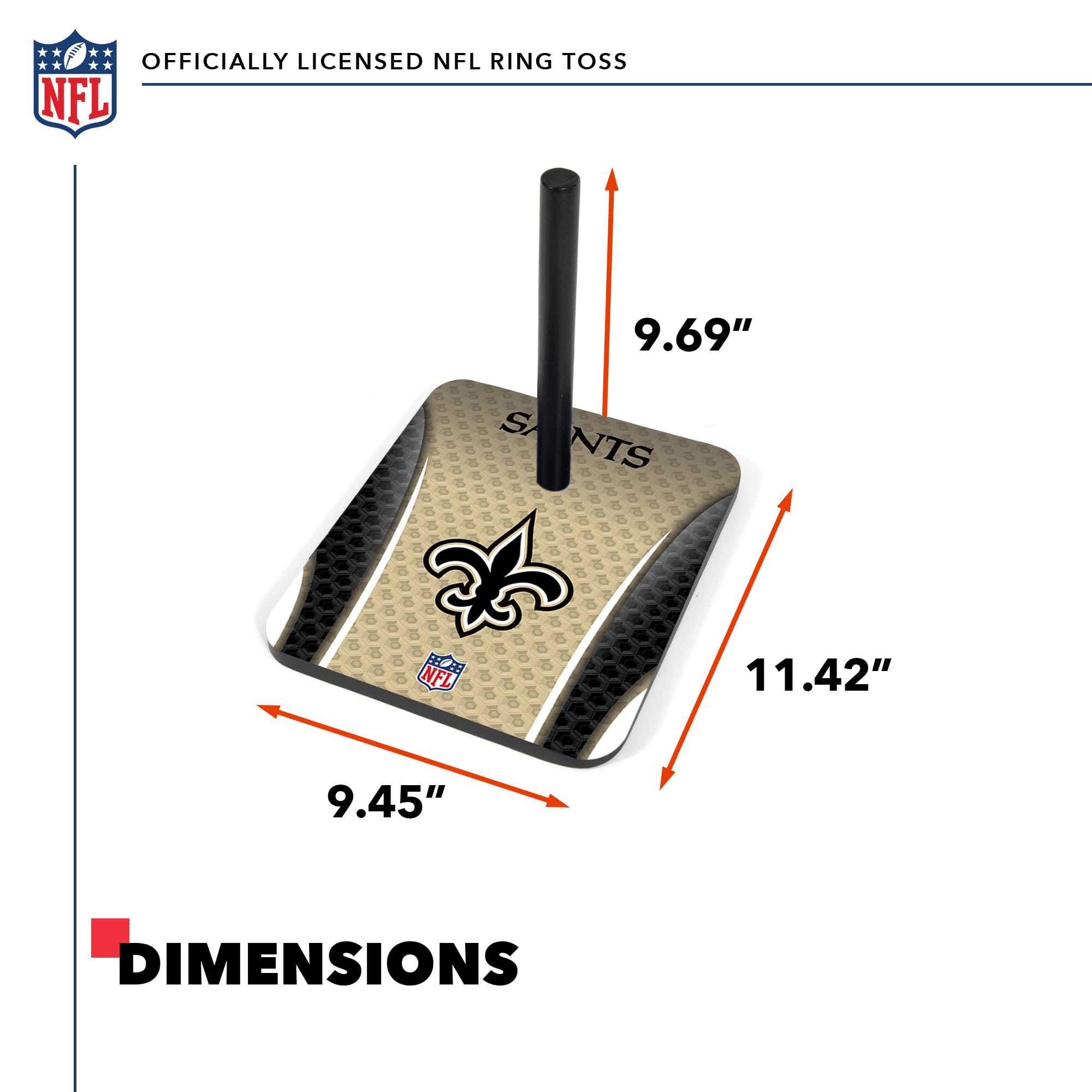 Wild Sports NFL Quoits Set with Direct Print HD Team Graphics – Tailgate Ring Toss Game – Great Gift for Any Football Fan! Ring Toss Family Outdoor Games for The Beach, BBQ, or Tailgate Party - Sports Collectibles, Sports Memorabilia, Sports Fan Shop, Sports Gifts