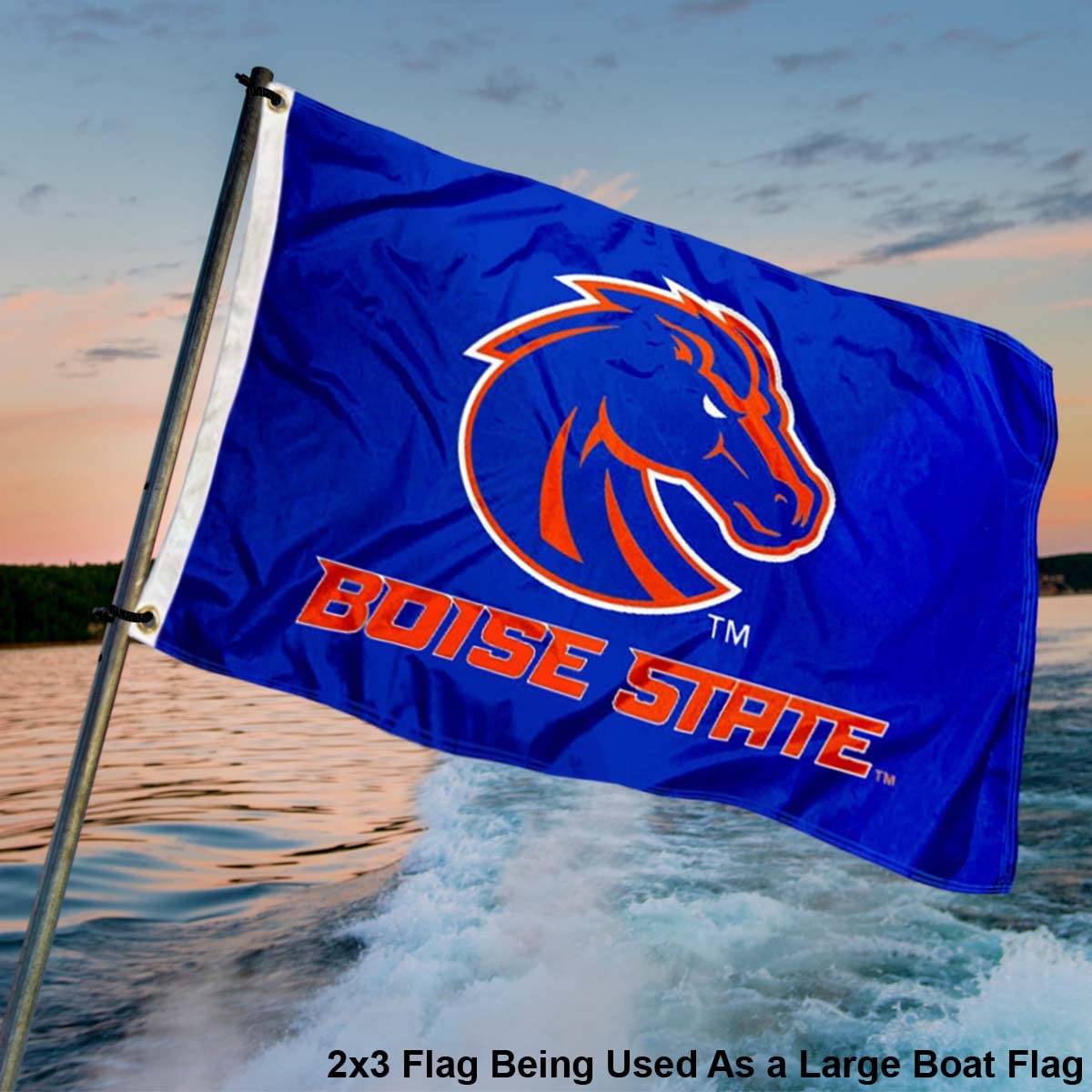 College Flags & Banners Co. Boise State Broncos 2x3 Foot Flag - Sports Collectibles, Sports Memorabilia, Sports Fan Shop, Sports Gifts