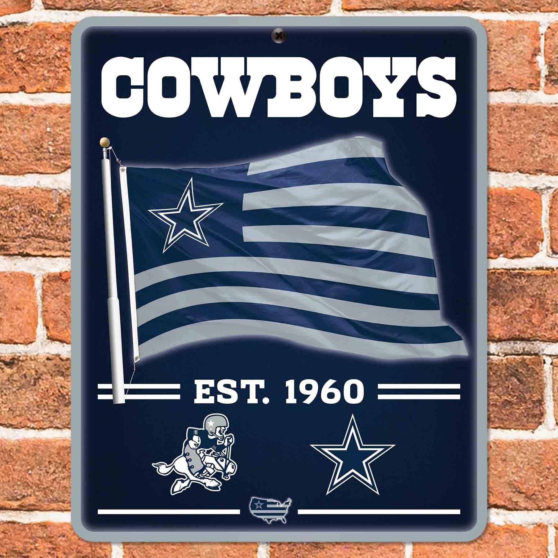 WinCraft Dallas Cowboys Americana Banner Flag Sign - Sports Collectibles, Sports Memorabilia, Sports Fan Shop, Sports Gifts