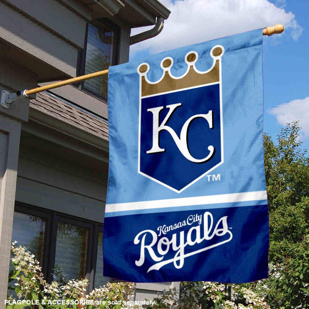 WinCraft KC Royals Two Sided House Flag - Sports Collectibles, Sports Memorabilia, Sports Fan Shop, Sports Gifts