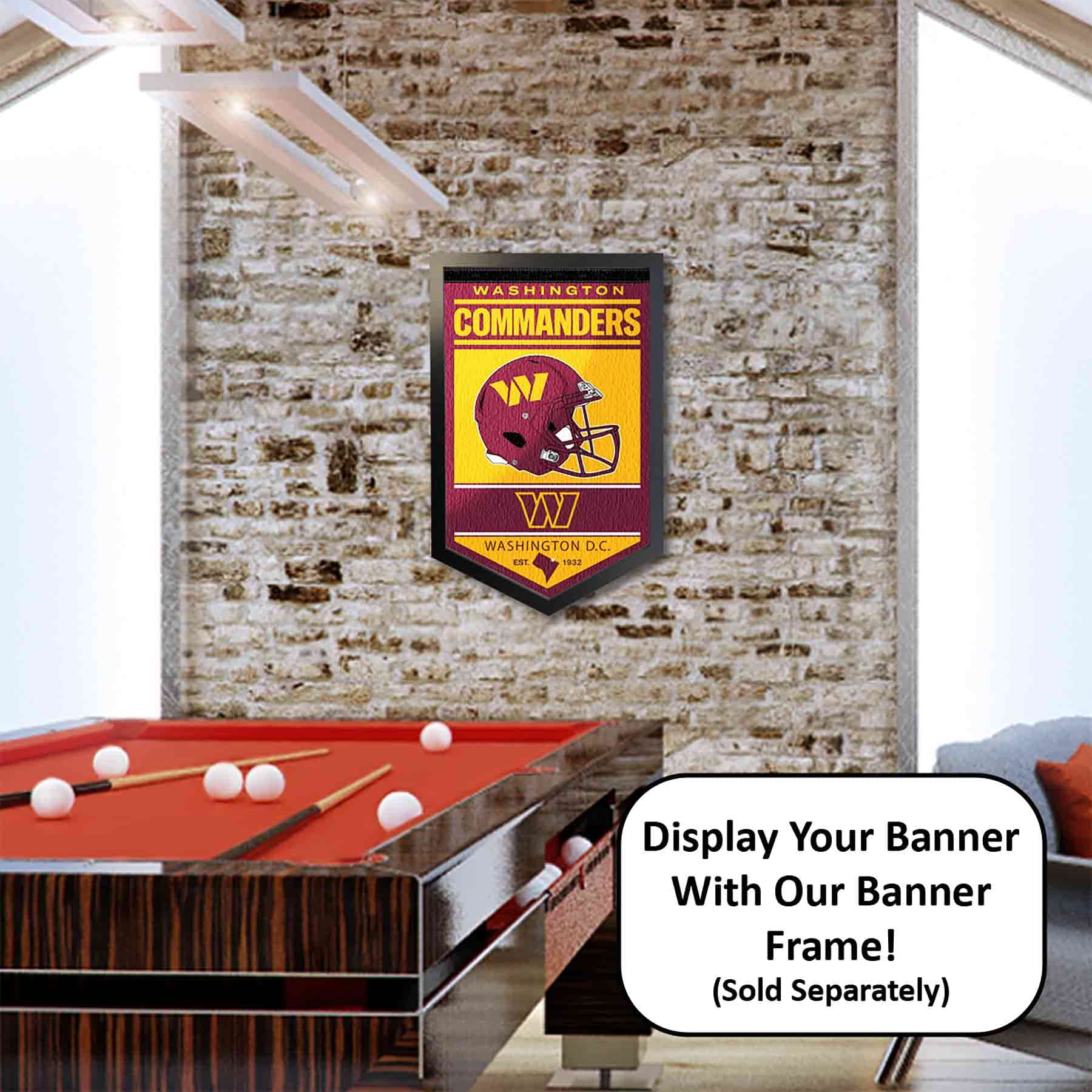WinCraft Washington Commanders Heritage History Banner Pennant - Sports Collectibles, Sports Memorabilia, Sports Fan Shop, Sports Gifts