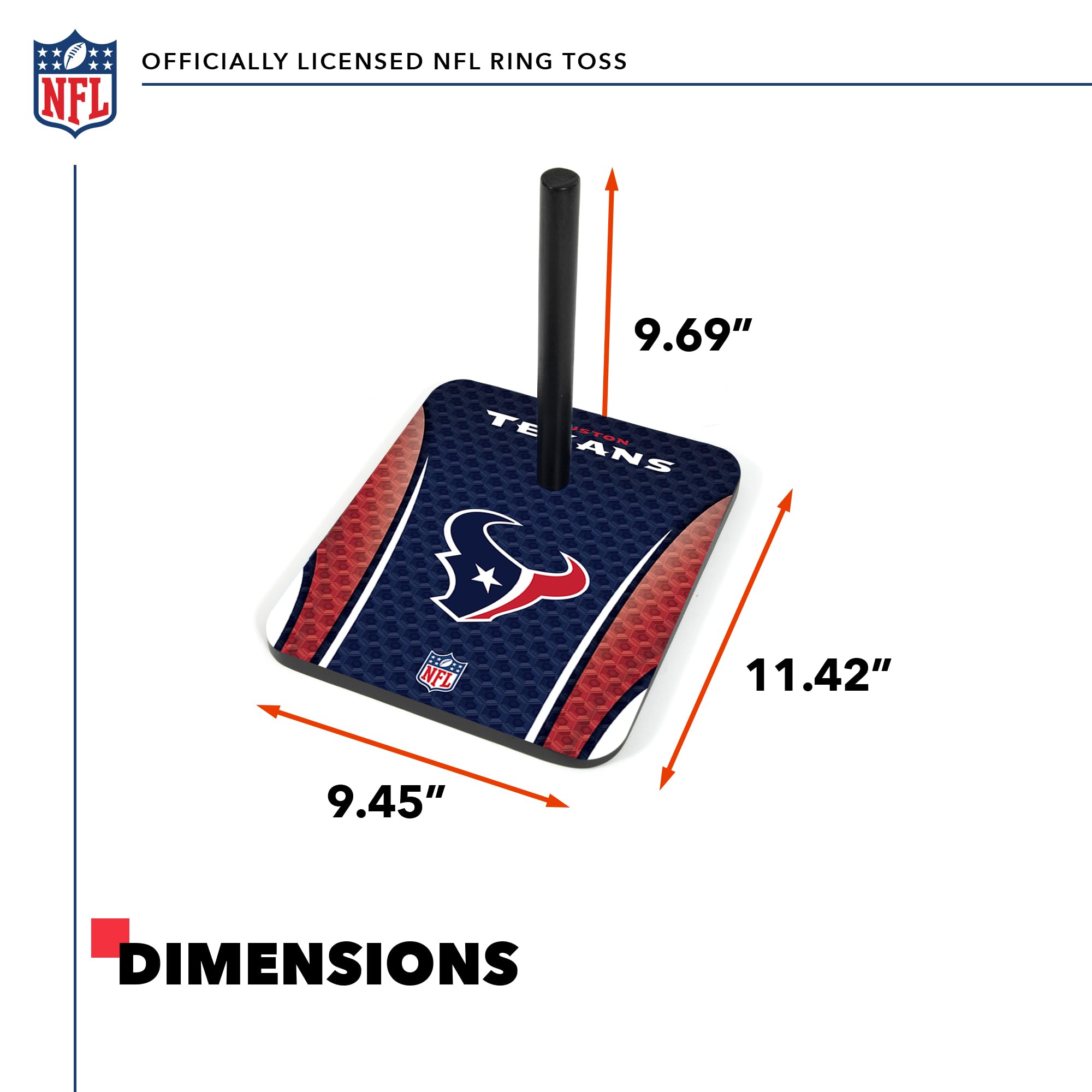 Wild Sports NFL Quoits Set with Direct Print HD Team Graphics – Tailgate Ring Toss Game – Great Gift for Any Football Fan! Ring Toss Family Outdoor Games for The Beach, BBQ, or Tailgate Party - Sports Collectibles, Sports Memorabilia, Sports Fan Shop, Sports Gifts