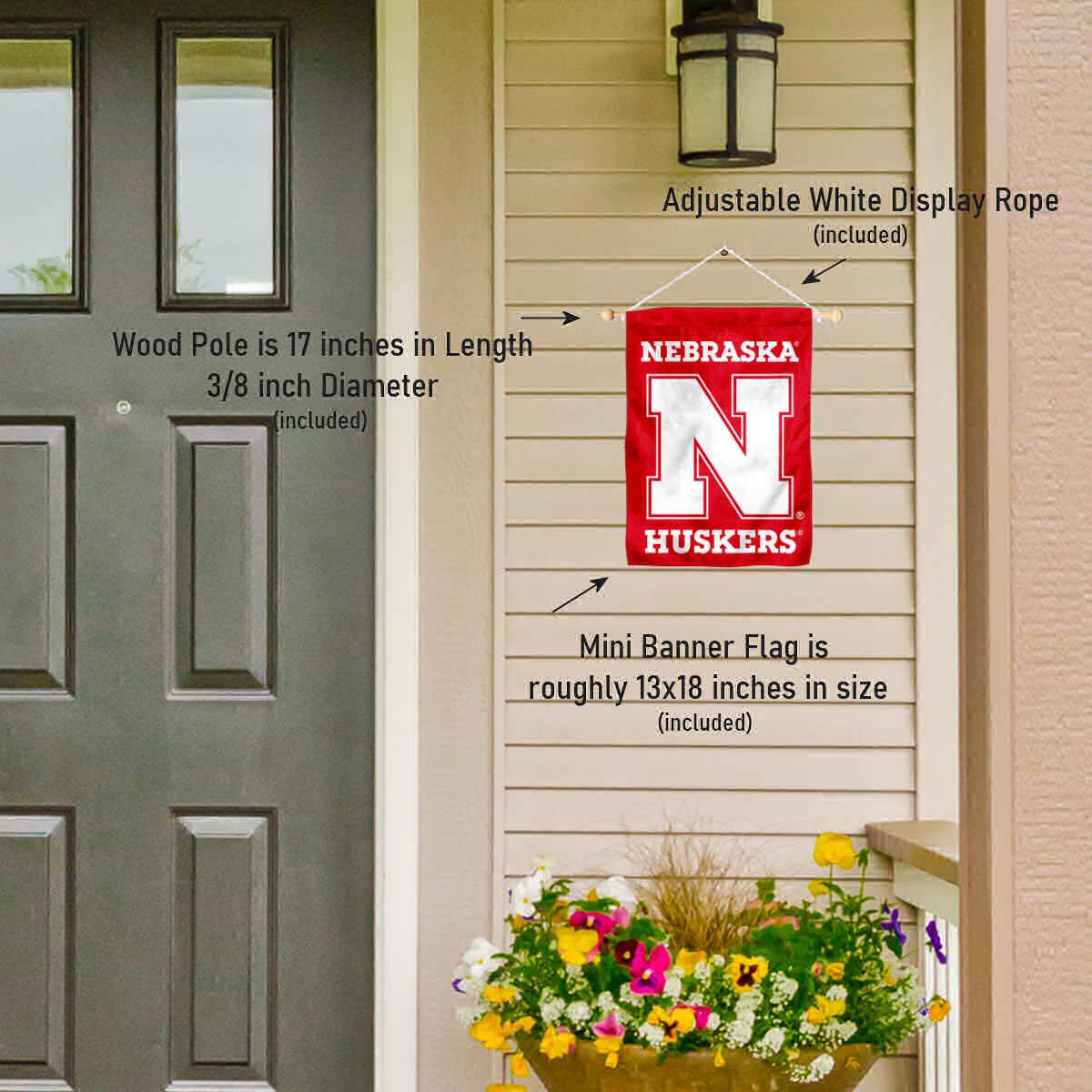 Nebraska Cornhuskers Banner for Windows Doors and Walls - Sports Collectibles, Sports Memorabilia, Sports Fan Shop, Sports Gifts