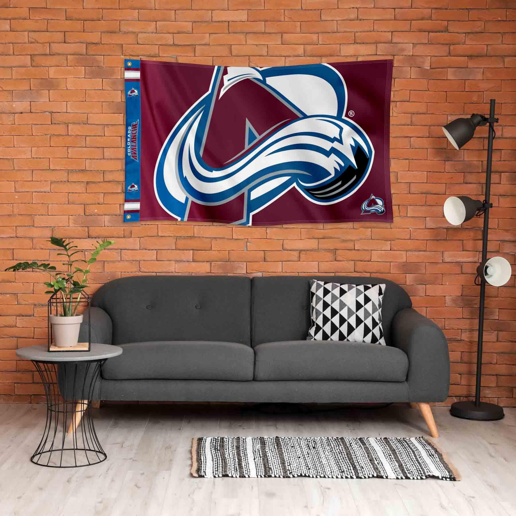 WinCraft Colorado Avalanche Printed Header 3x5 Premium Banner Flag - Sports Collectibles, Sports Memorabilia, Sports Fan Shop, Sports Gifts