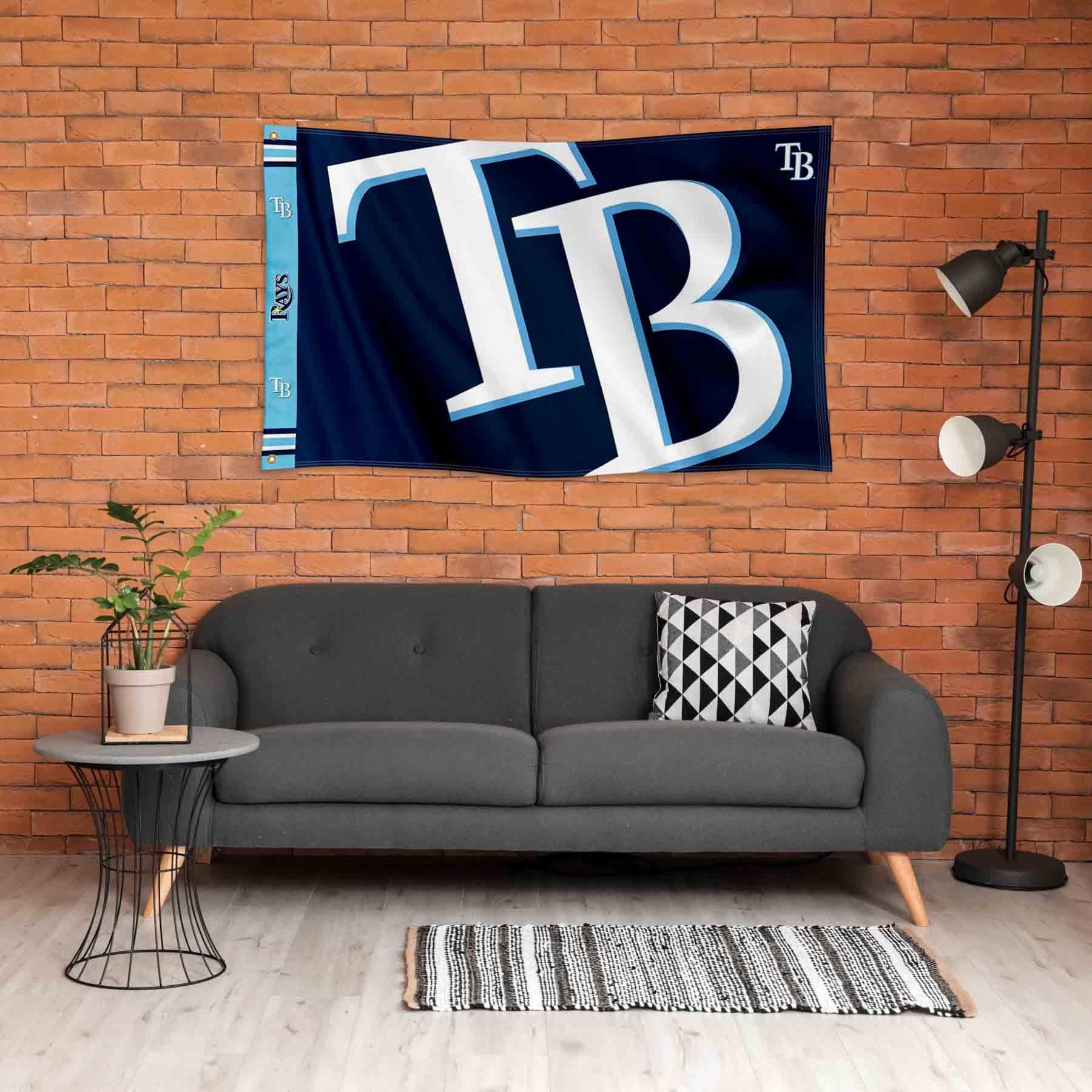 WinCraft Tampa Bay Rays Printed Header Flag 3x5 Banner - Sports Collectibles, Sports Memorabilia, Sports Fan Shop, Sports Gifts