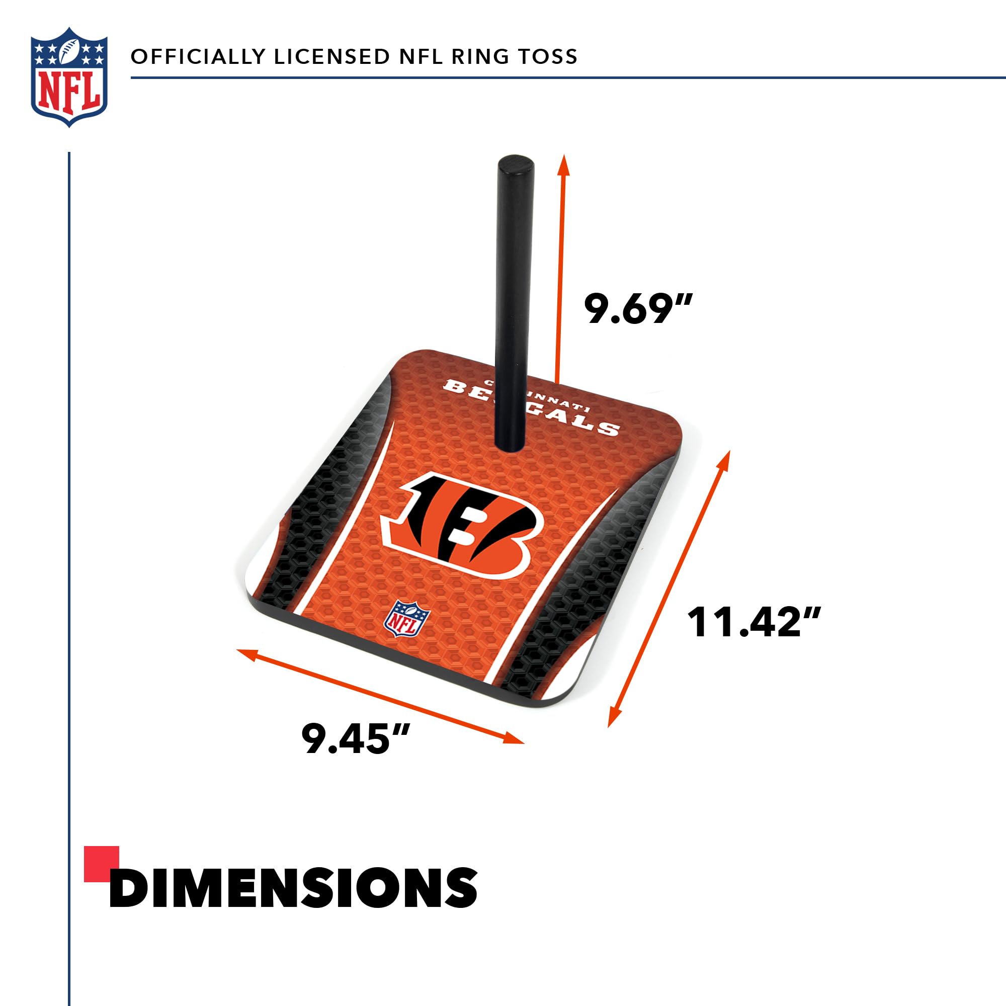 Wild Sports NFL Quoits Set with Direct Print HD Team Graphics – Tailgate Ring Toss Game – Great Gift for Any Football Fan! Ring Toss Family Outdoor Games for The Beach, BBQ, or Tailgate Party - Sports Collectibles, Sports Memorabilia, Sports Fan Shop, Sports Gifts