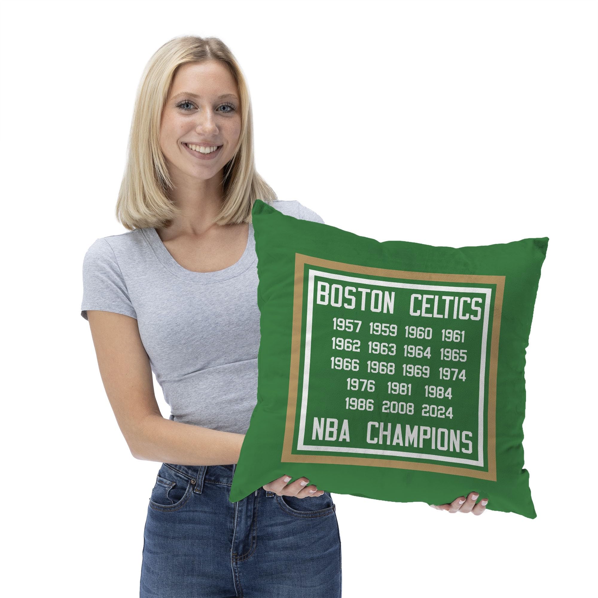 Northwest NBA Boston Celtics NBA Champions 2024 Pillow, 18" x 18", Historic - Sports Collectibles, Sports Memorabilia, Sports Fan Shop, Sports Gifts