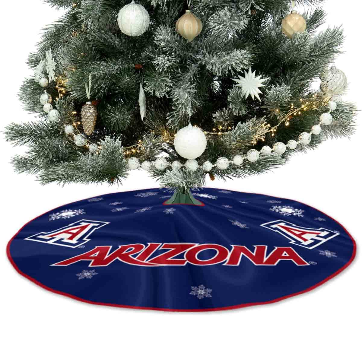Arizona Wildcats Christmas Tree Skirt Large Xmas Tree Collar Ornament - Sports Collectibles, Sports Memorabilia, Sports Fan Shop, Sports Gifts