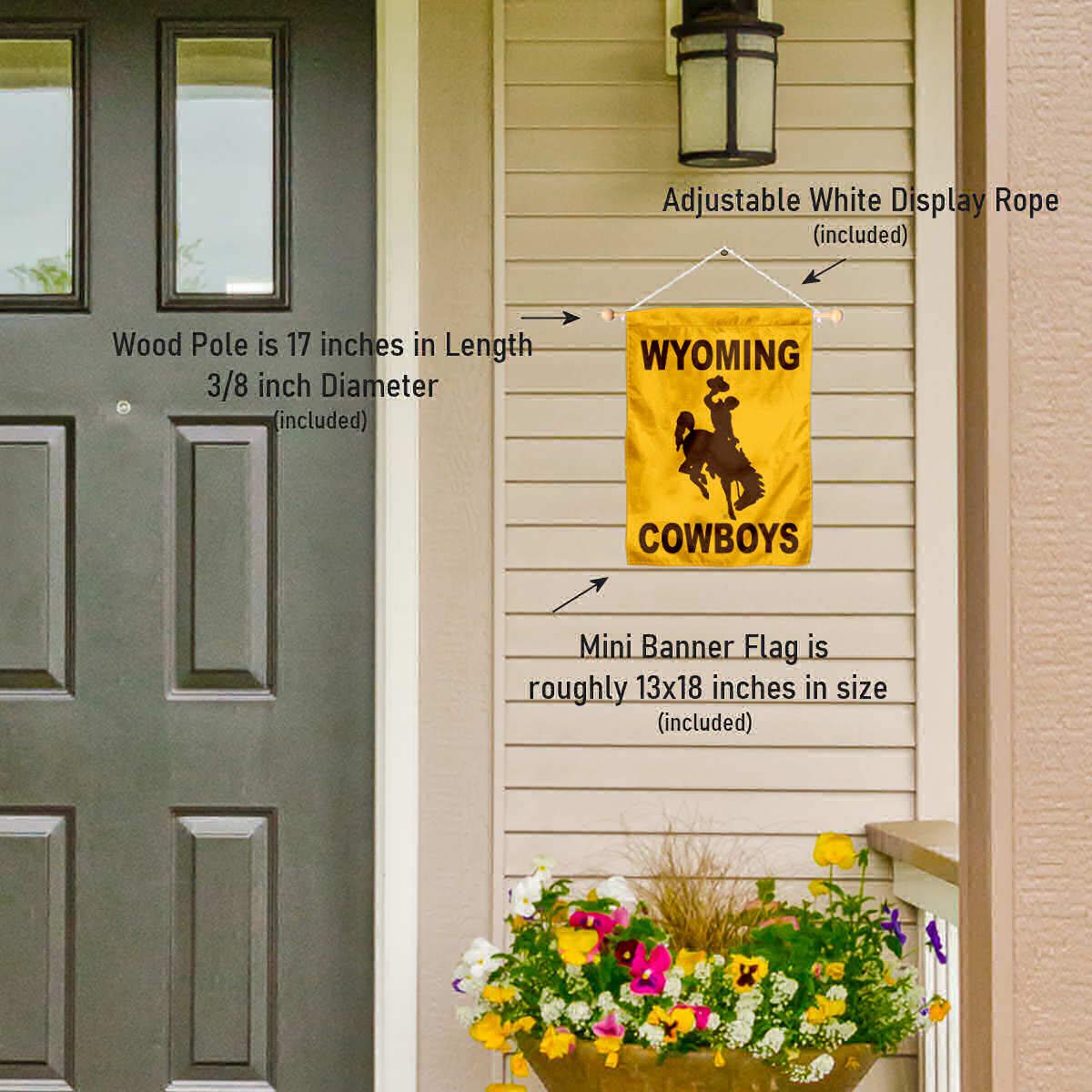 Wyoming Cowboys Banner for Windows Doors and Walls - Sports Collectibles, Sports Memorabilia, Sports Fan Shop, Sports Gifts