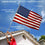 Sports Flags Pennants Company House 6 Foot Flagpole Bracket and USA Flag Bundle - Sports Collectibles, Sports Memorabilia, Sports Fan Shop, Sports Gifts