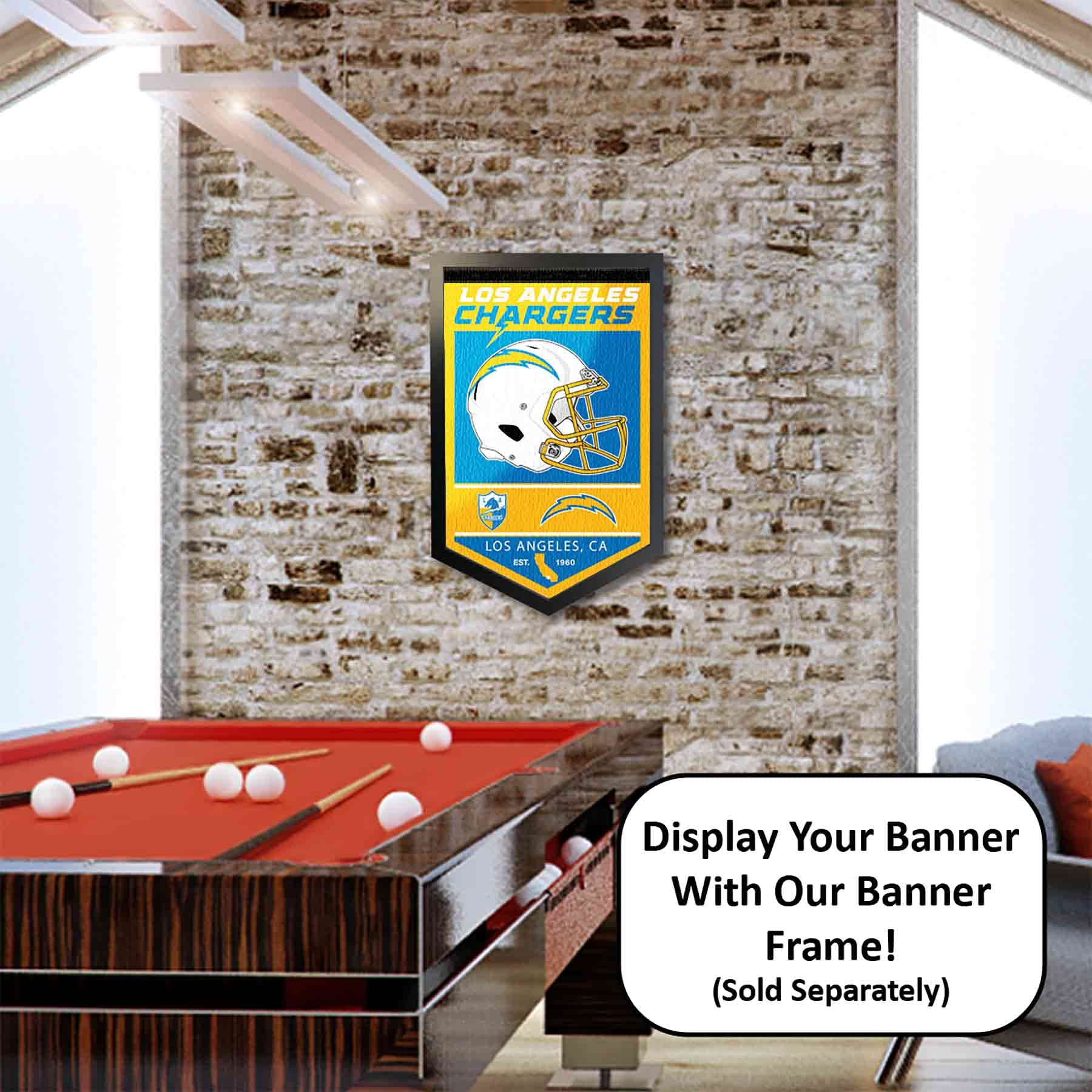 WinCraft Los Angeles Chargers Heritage History Banner Pennant - Sports Collectibles, Sports Memorabilia, Sports Fan Shop, Sports Gifts