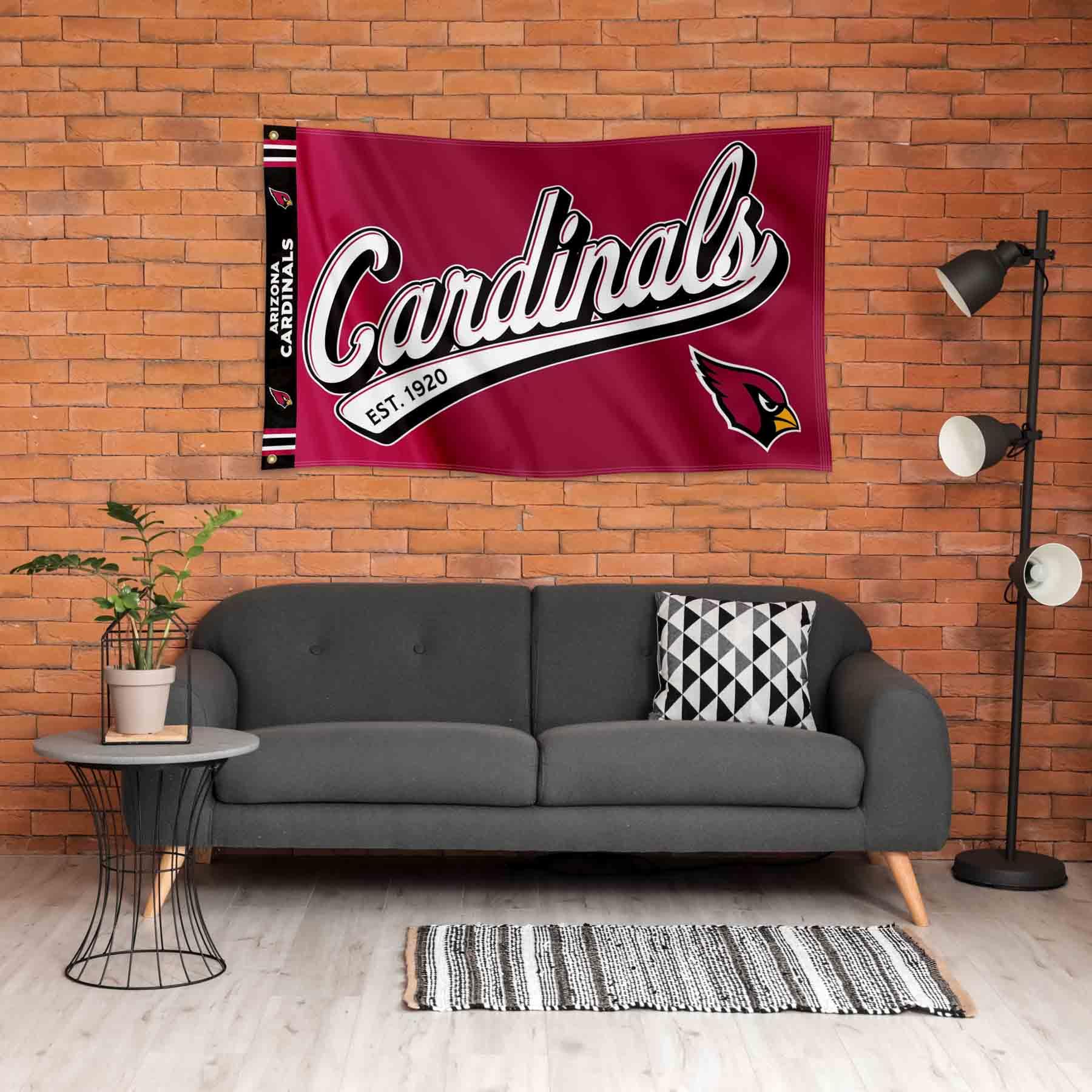 WinCraft Arizona Cardinals Script Logo Premium Flag - Sports Collectibles, Sports Memorabilia, Sports Fan Shop, Sports Gifts