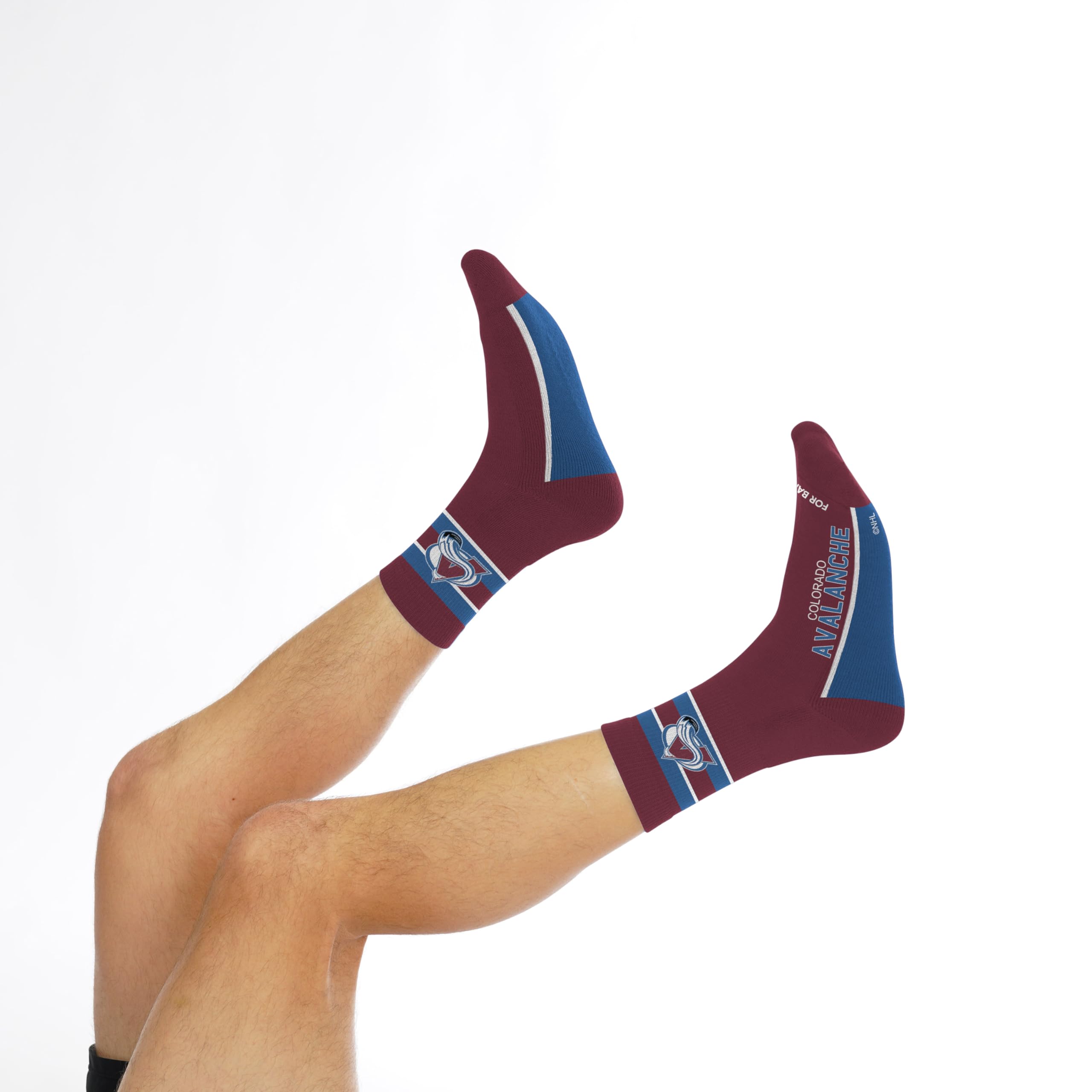 For Bare Feet NHL COLORADO AVALANCHE Lil' Deuce Quarter Sock Team Color Large - Sports Gifts, Sports Memorabilia, Sports Collectibles, Fan Shop