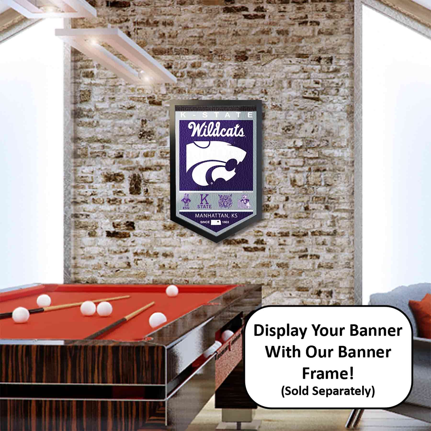 College Flags & Banners Co. Kansas State Wildcats Heritage History Banner Pennant - Sports Collectibles, Sports Memorabilia, Sports Fan Shop, Sports Gifts