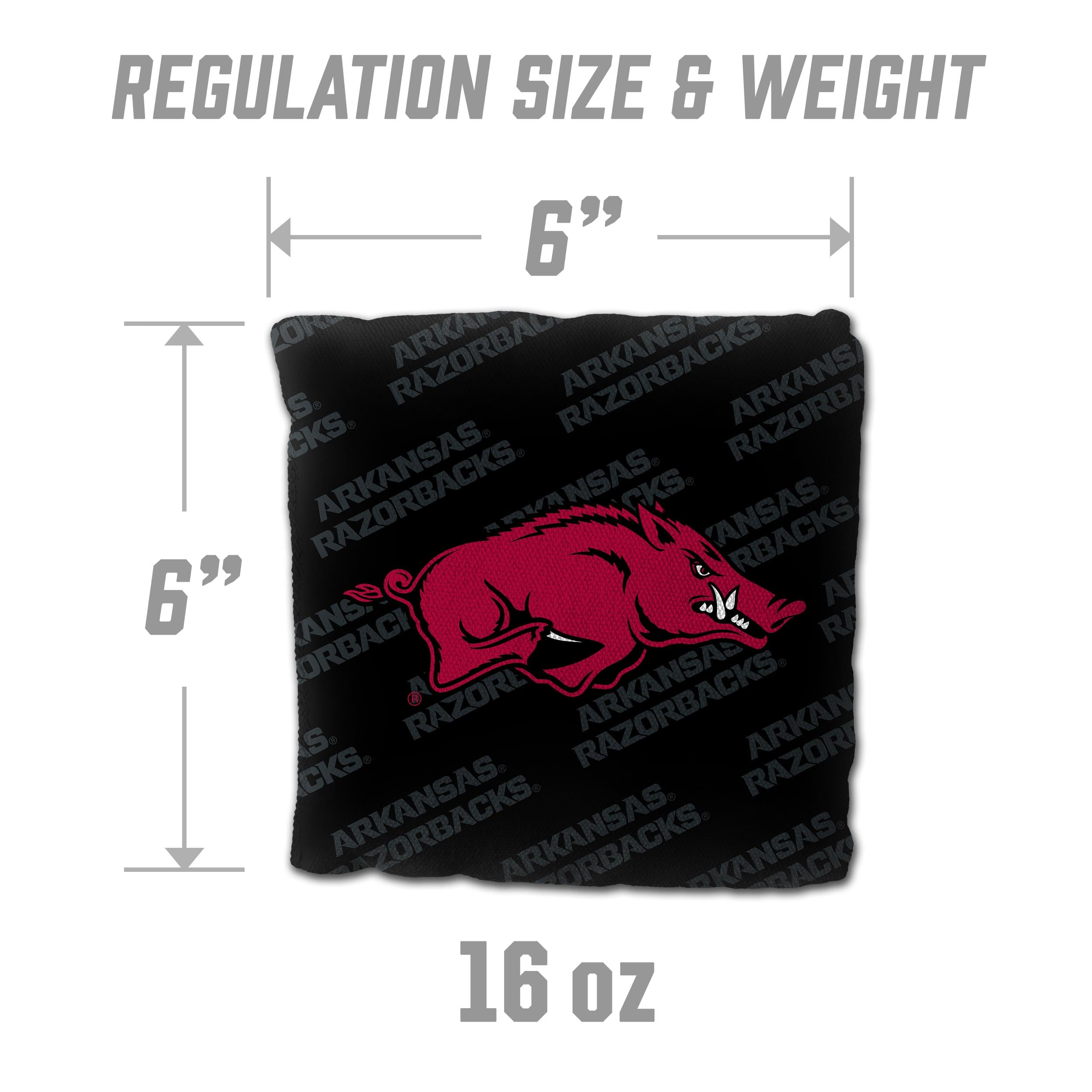 YouTheFan NCAA Arkansas Razorbacks Cornhole Bags - 4PK - Black - Sports Collectibles, Sports Memorabilia, Sports Fan Shop, Sports Gifts