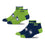 For Bare Feet NFL SEATTLE SEAHAWKS Front and Center 2 Pack Team Colors Large - Sports Gifts, Sports Memorabilia, Sports Collectibles, Fan Shop