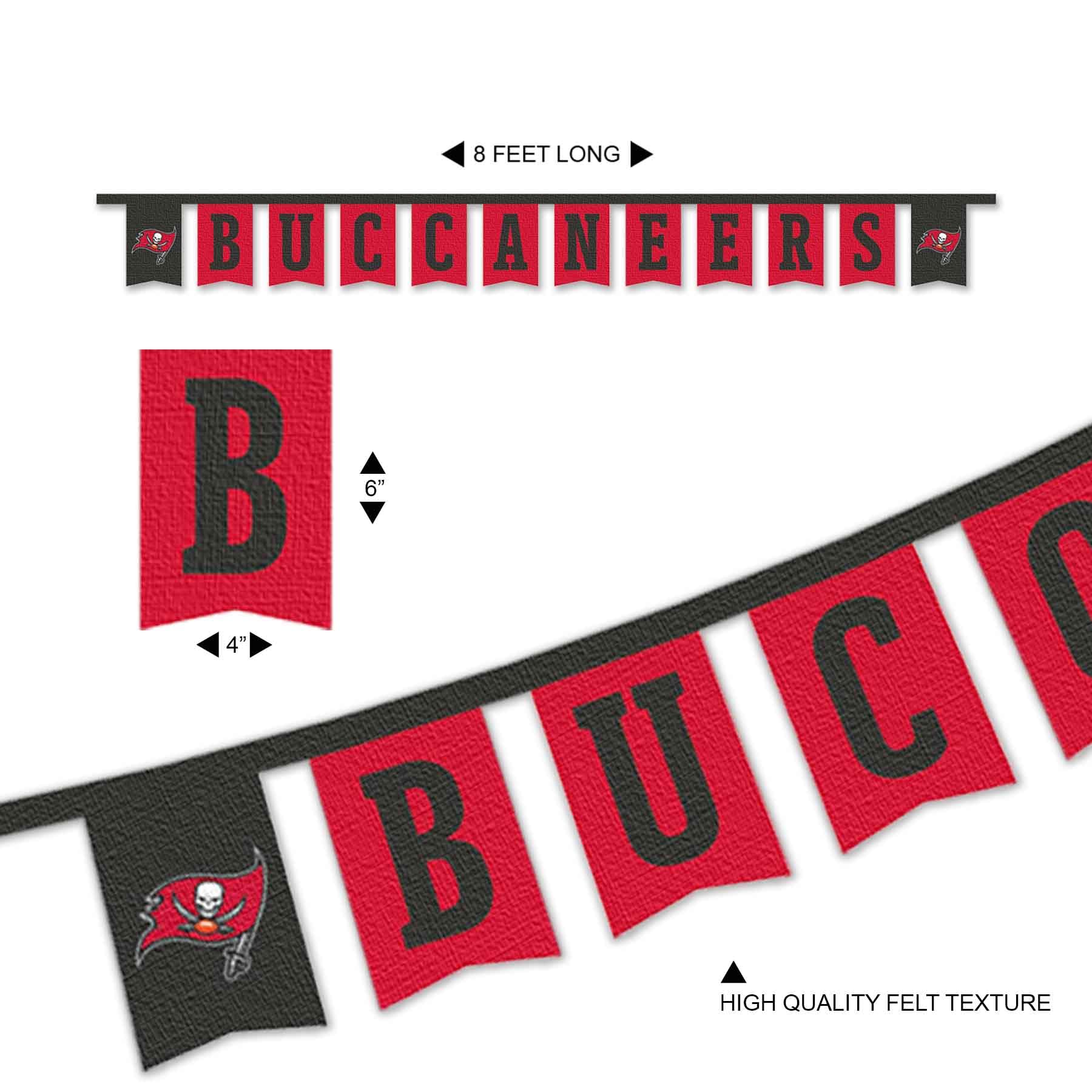 WinCraft Tampa Bay Buccaneers Banner String Pennant Flags - Sports Collectibles, Sports Memorabilia, Sports Fan Shop, Sports Gifts