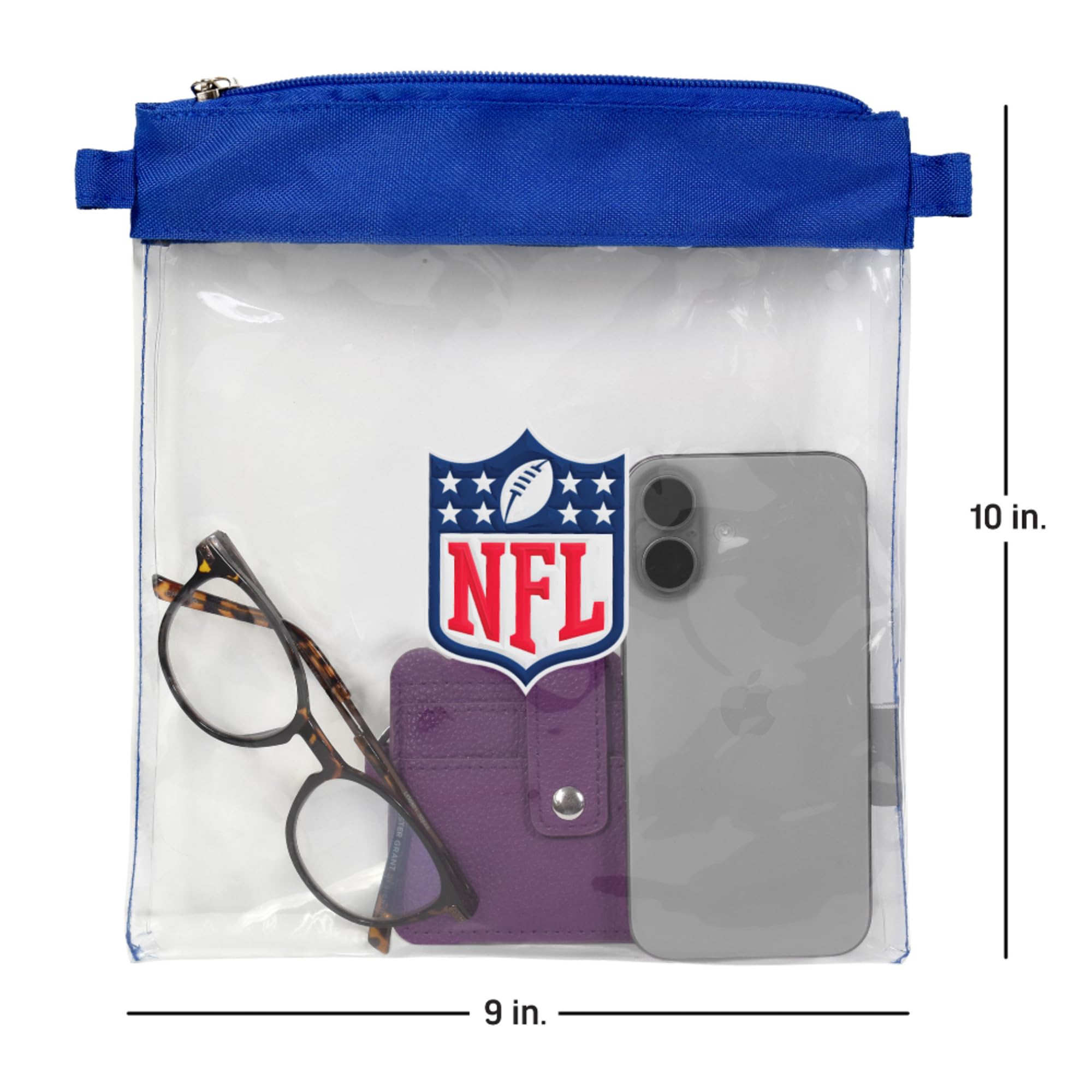 Littlearth NFL Super Bowl LX Champion Seattle Seahawks-Clear Satchelette with 3D Logo - Sports Gifts, Sports Memorabilia, Sports Collectibles, Fan Shop