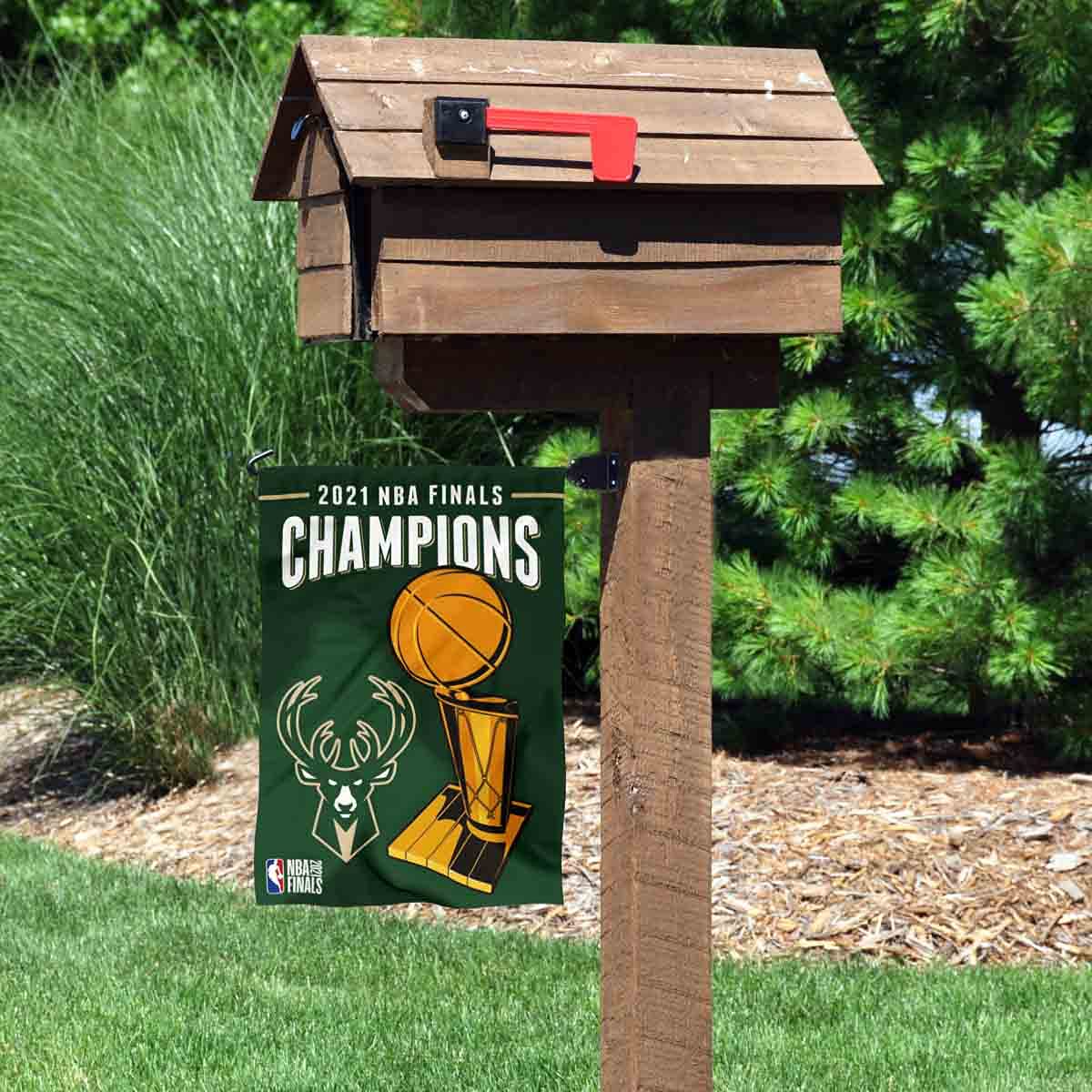 WinCraft Milwaukee Bucks 2021 NBA Champions Double Sided Garden Flag Banner - Sports Collectibles, Sports Memorabilia, Sports Fan Shop, Sports Gifts