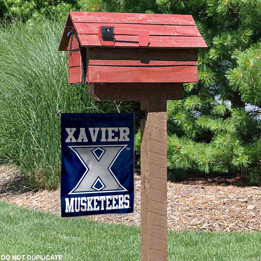 College Flags & Banners Co. Xavier Musketeers Garden Flag - Sports Collectibles, Sports Memorabilia, Sports Fan Shop, Sports Gifts