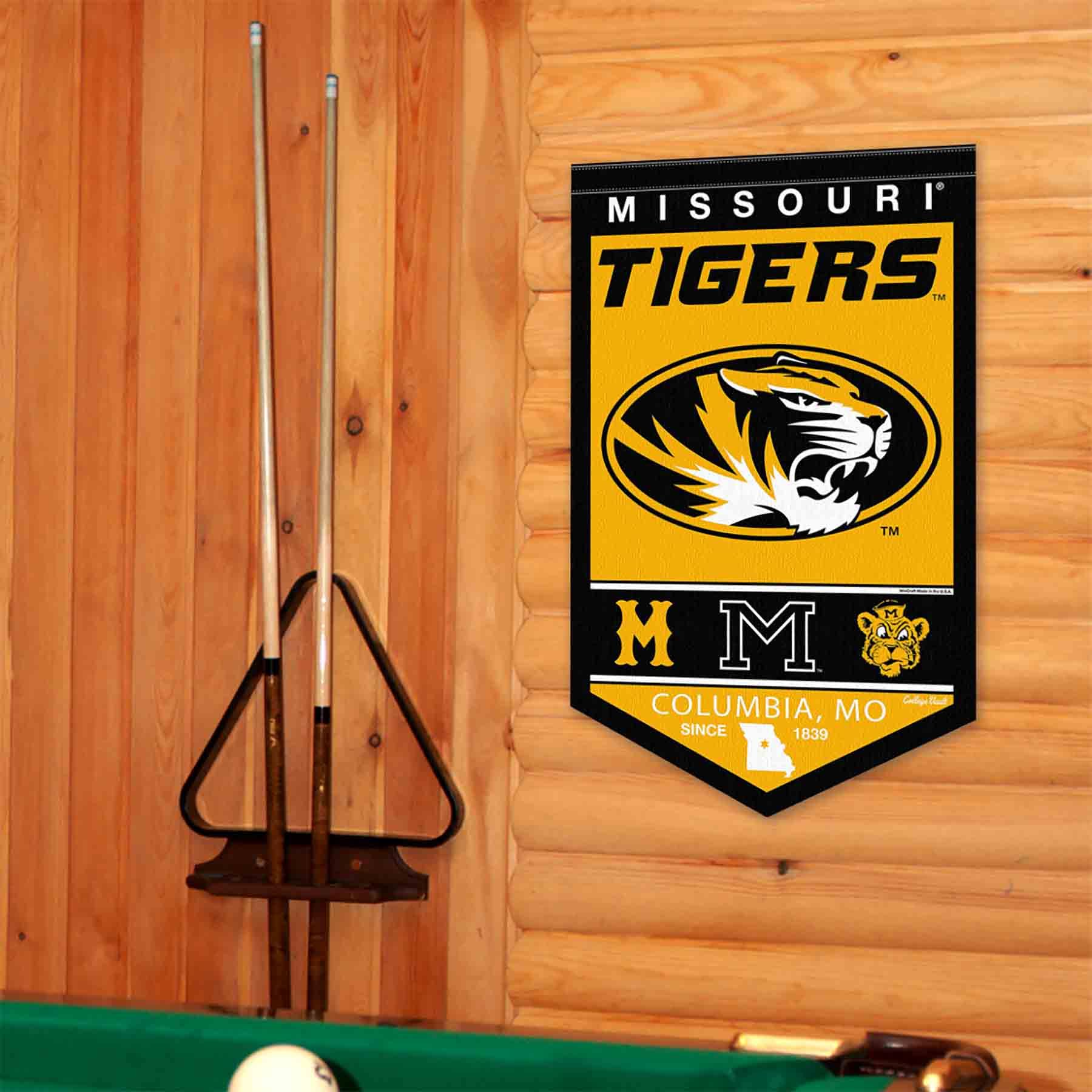 College Flags & Banners Co. Missouri Tigers Heritage History Banner Pennant - Sports Collectibles, Sports Memorabilia, Sports Fan Shop, Sports Gifts