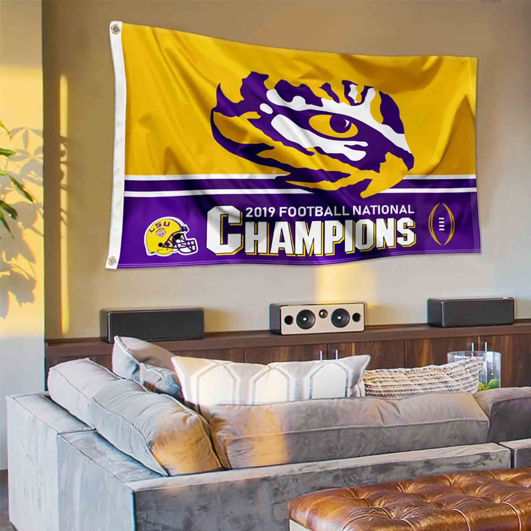 College Flags & Banners Co. Louisiana State LSU Tigers 2019 2020 Football National Champions Flag - Sports Gifts, Sports Memorabilia, Sports Collectibles, Fan Shop