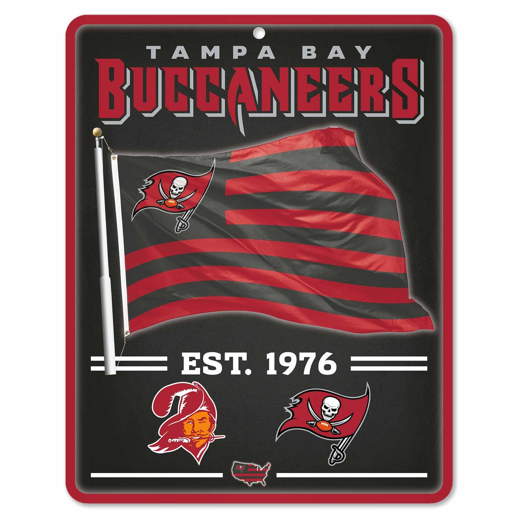 WinCraft Tampa Bay Buccaneers Americana Banner Flag Sign - Sports Collectibles, Sports Memorabilia, Sports Fan Shop, Sports Gifts