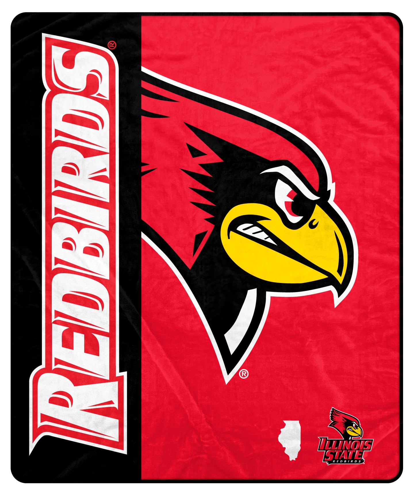 Proformance Home NCAA Illinois State Redbirds Endzone Ultra Soft Tailgate Throw - Sports Gifts, Sports Memorabilia, Sports Collectibles, Fan Shop