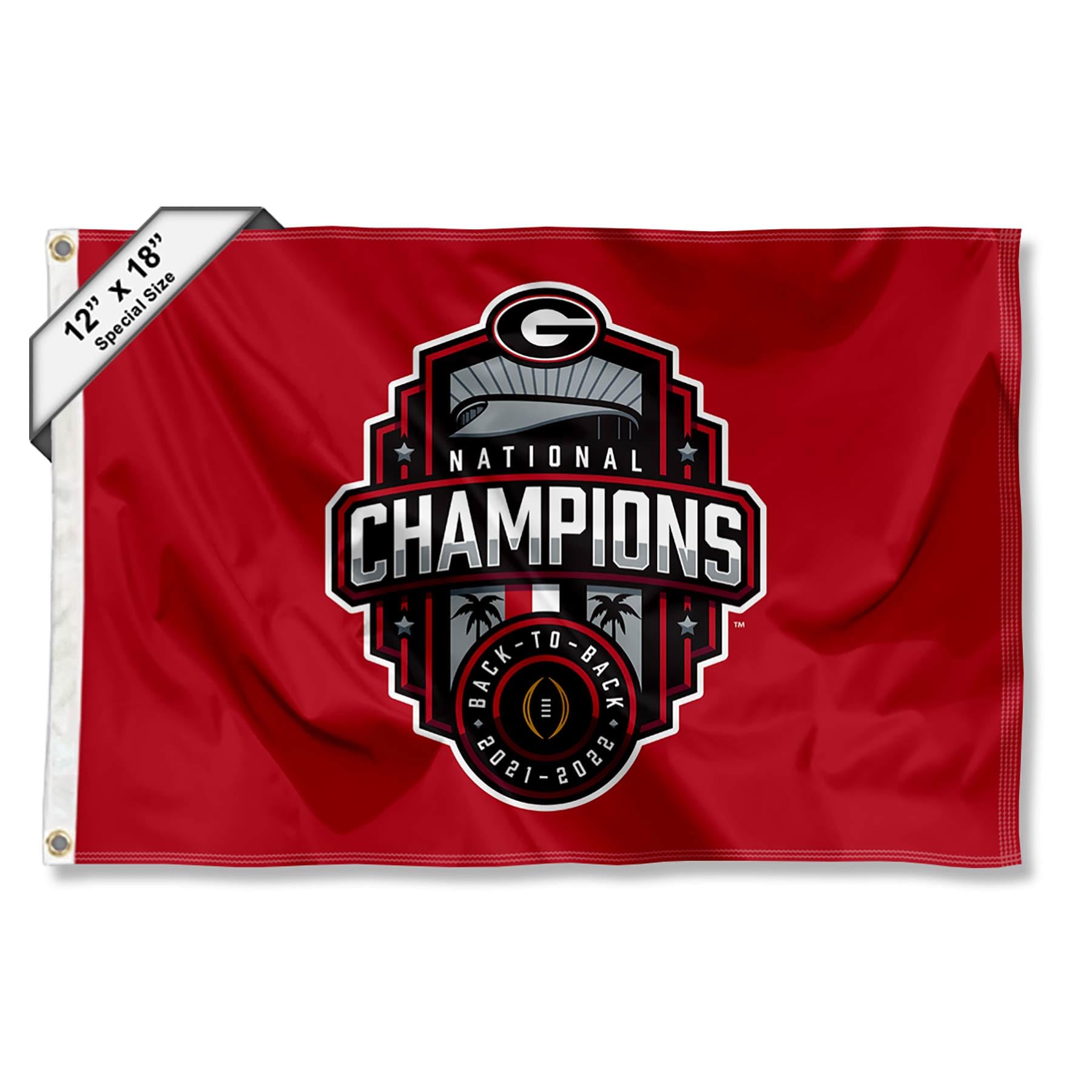 College Flags & Banners Co. UGA Bulldogs Football 2022 National Champions Boat and Golf Cart Flag - Sports Collectibles, Sports Memorabilia, Sports Fan Shop, Sports Gifts