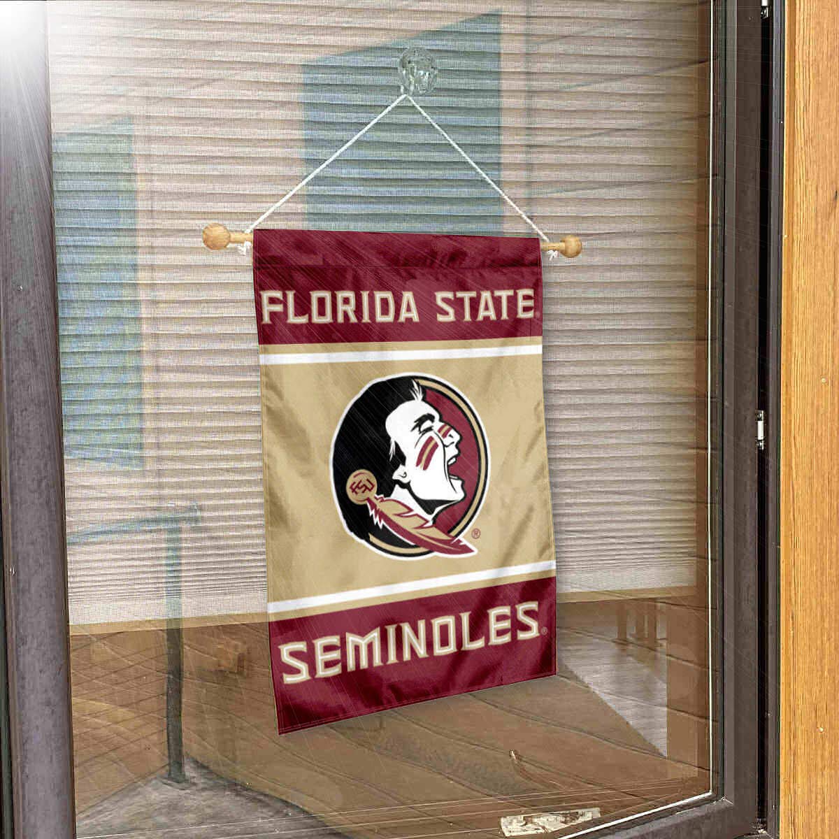 College Flags & Banners Co. Florida State Seminoles Window Wall Banner Hanging Flag with Suction Cup - Sports Collectibles, Sports Memorabilia, Sports Fan Shop, Sports Gifts
