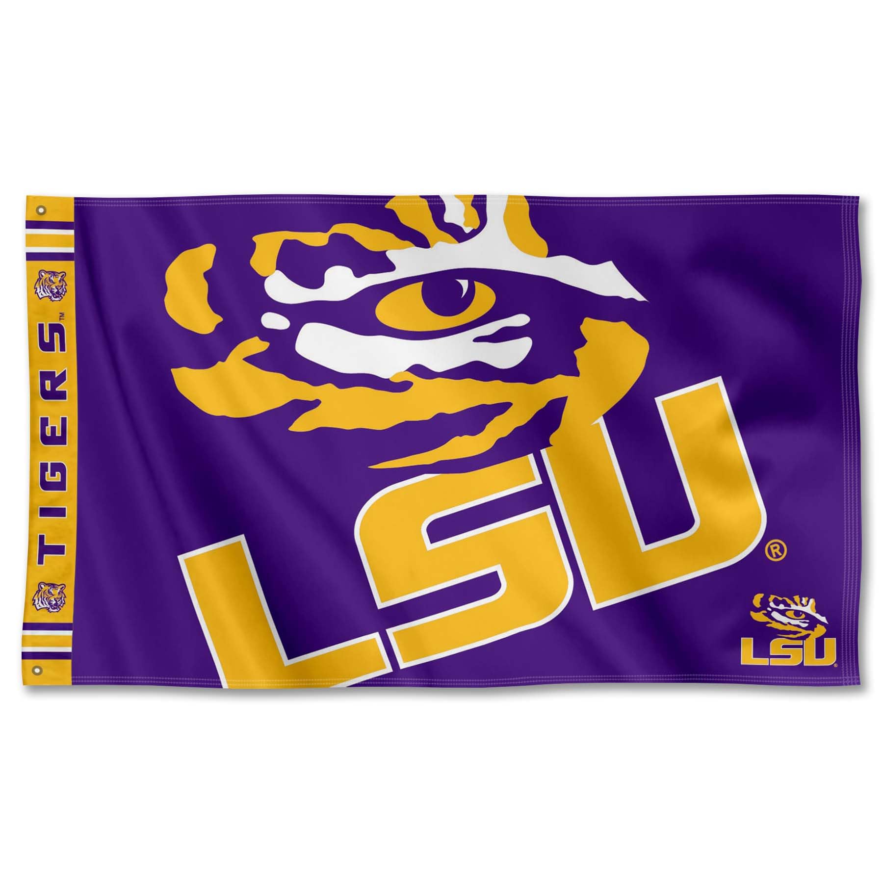 College Flags & Banners Co. Louisiana State LSU Tigers Bold Logo Premium Flag - Sports Collectibles, Sports Memorabilia, Sports Fan Shop, Sports Gifts
