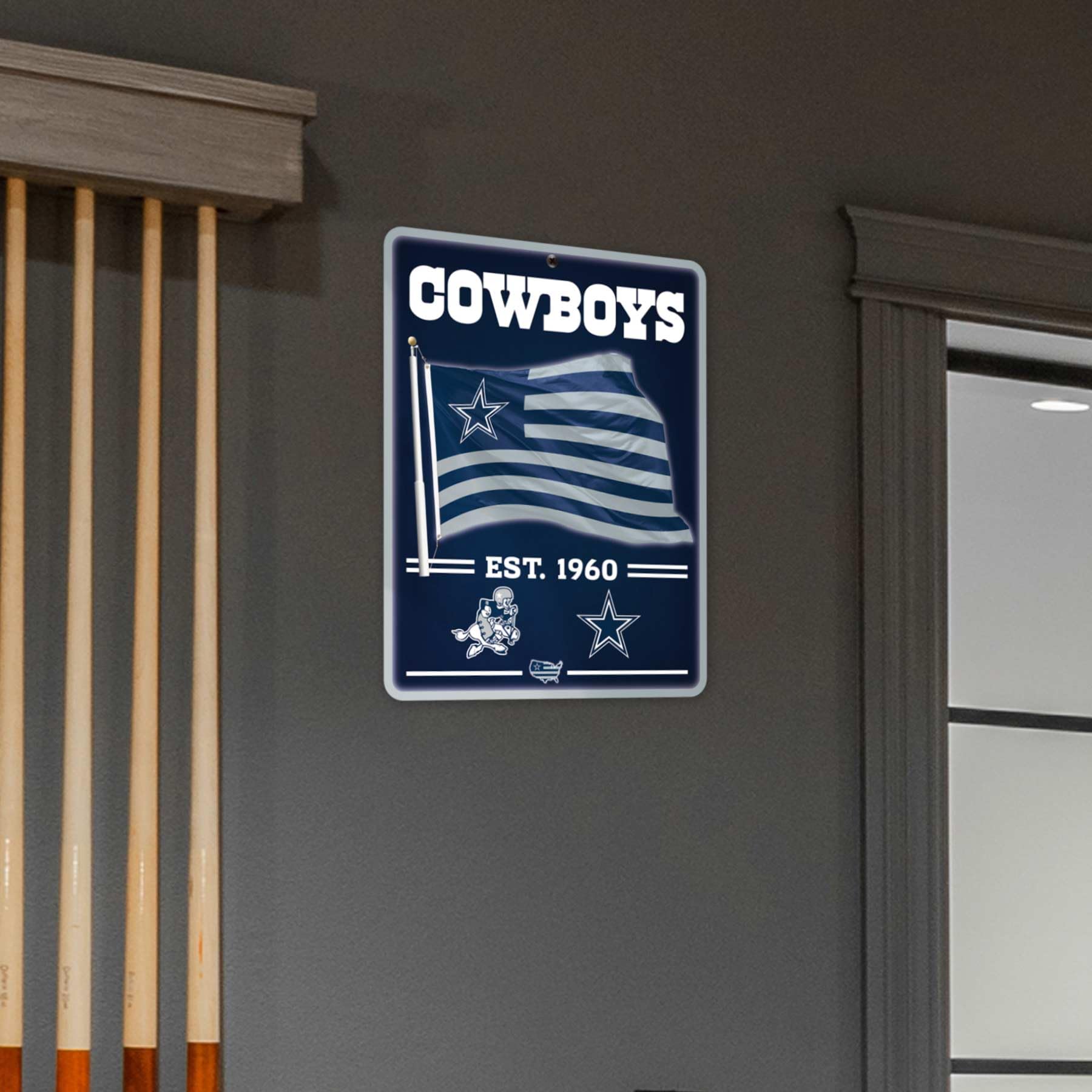 WinCraft Dallas Cowboys Americana Banner Flag Sign - Sports Collectibles, Sports Memorabilia, Sports Fan Shop, Sports Gifts
