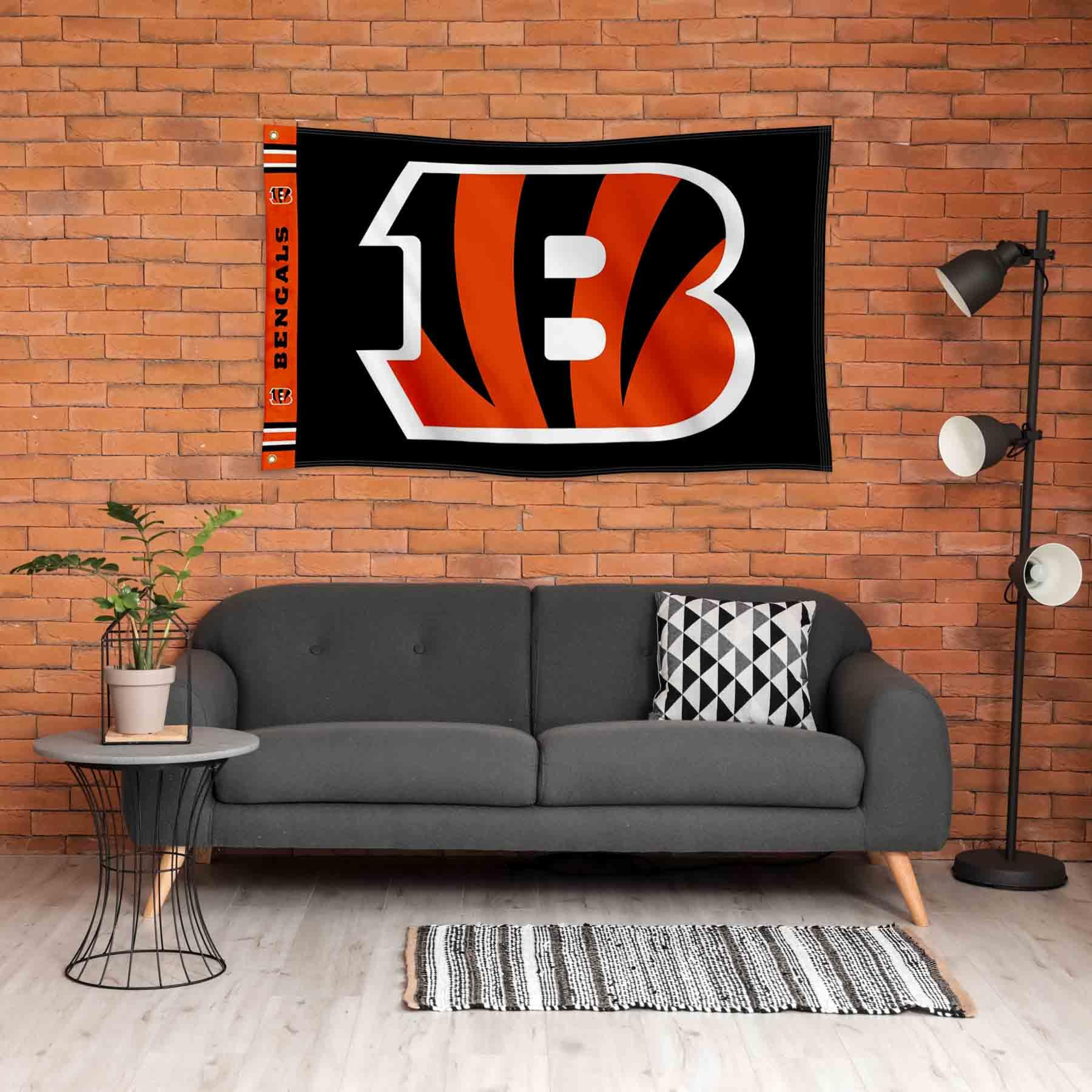 Cincinnati Bengals Printed Header 3x5 Foot Banner Flag - Sports Collectibles, Sports Memorabilia, Sports Fan Shop, Sports Gifts