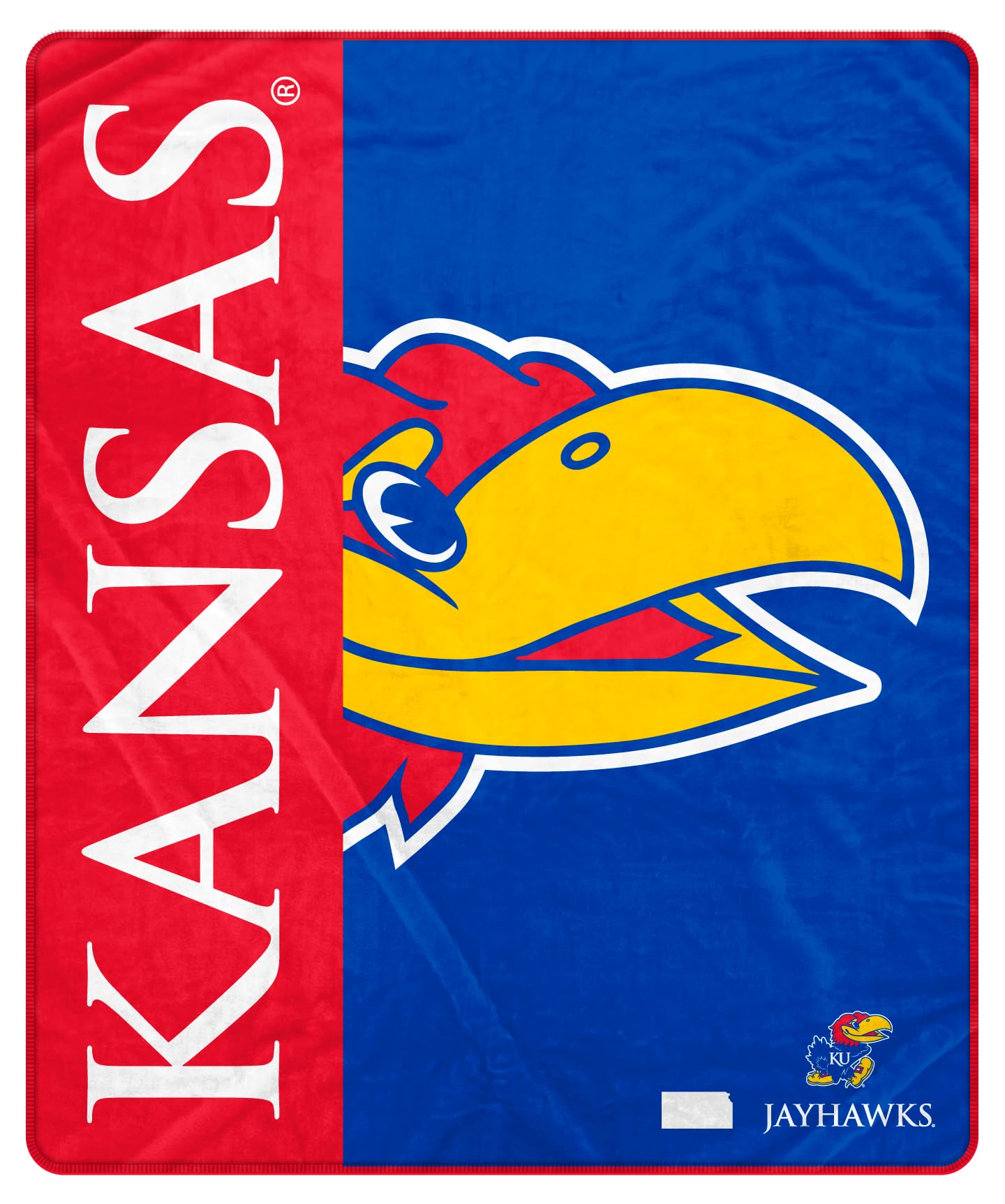 Proformance Home NCAA Kansas Jayhawks Endzone Ultra Soft Tailgate Throw - Sports Gifts, Sports Memorabilia, Sports Collectibles, Fan Shop