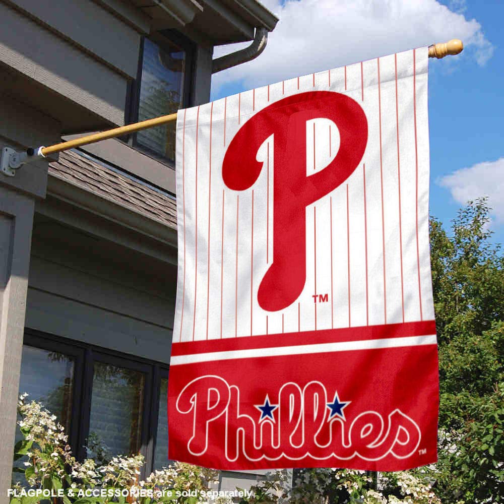 WinCraft Philadelphia Baseball Double Sided House Flag - Sports Collectibles, Sports Memorabilia, Sports Fan Shop, Sports Gifts