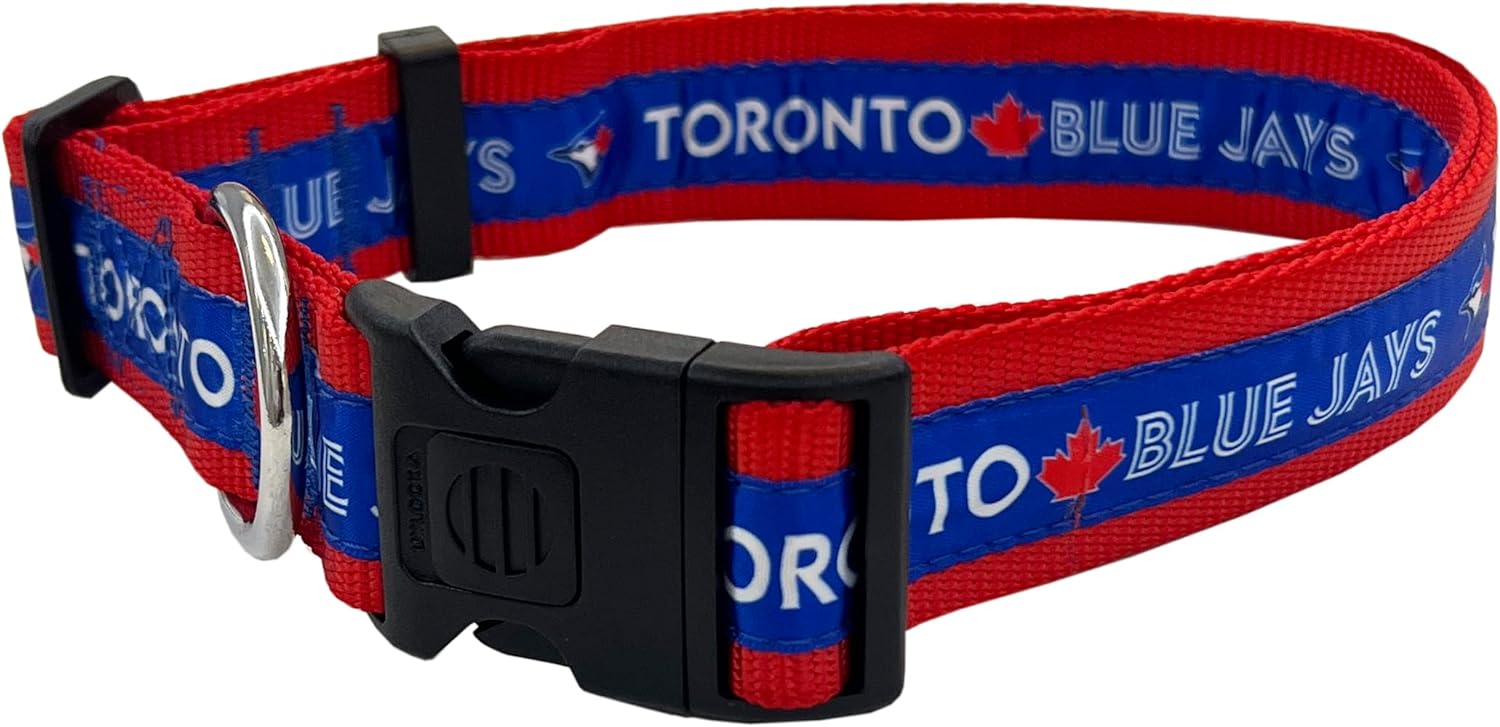 TORONTO BLUE JAYS SATIN PET COLLAR - Sports Collectibles, Sports Memorabilia, Sports Fan Shop, Sports Gifts