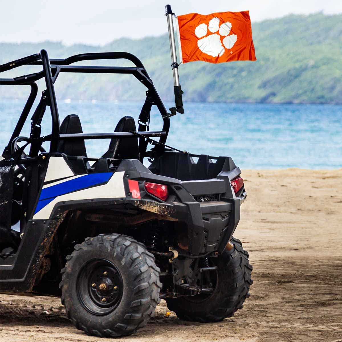 Clemson Tigers Golf Cart Flag Pole and Holder Mounting Bracket - Sports Collectibles, Sports Memorabilia, Sports Fan Shop, Sports Gifts
