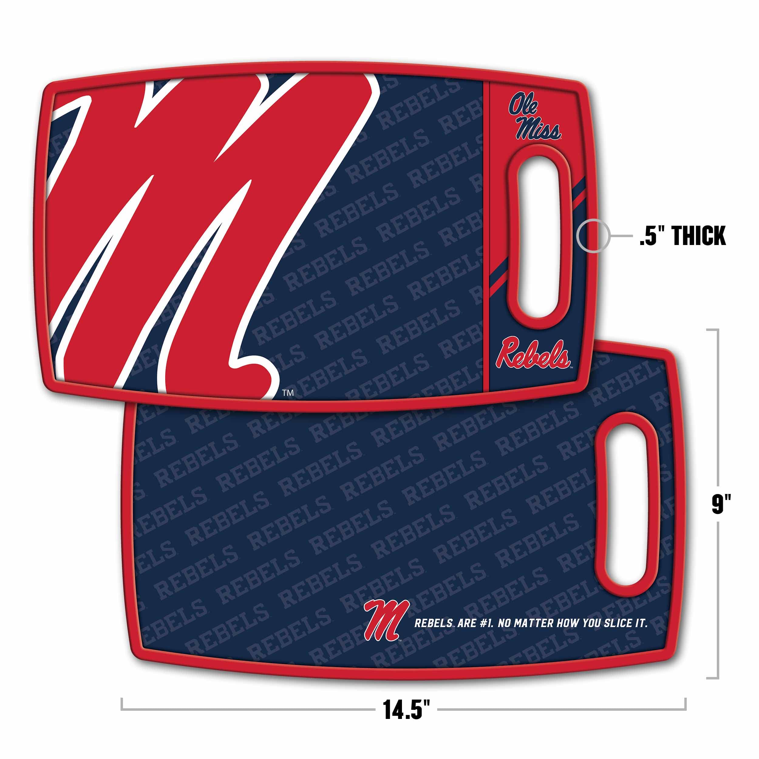 YouTheFan NCAA Mississippi Rebels Logo Series Cutting Board - Sports Collectibles, Sports Memorabilia, Sports Fan Shop, Sports Gifts